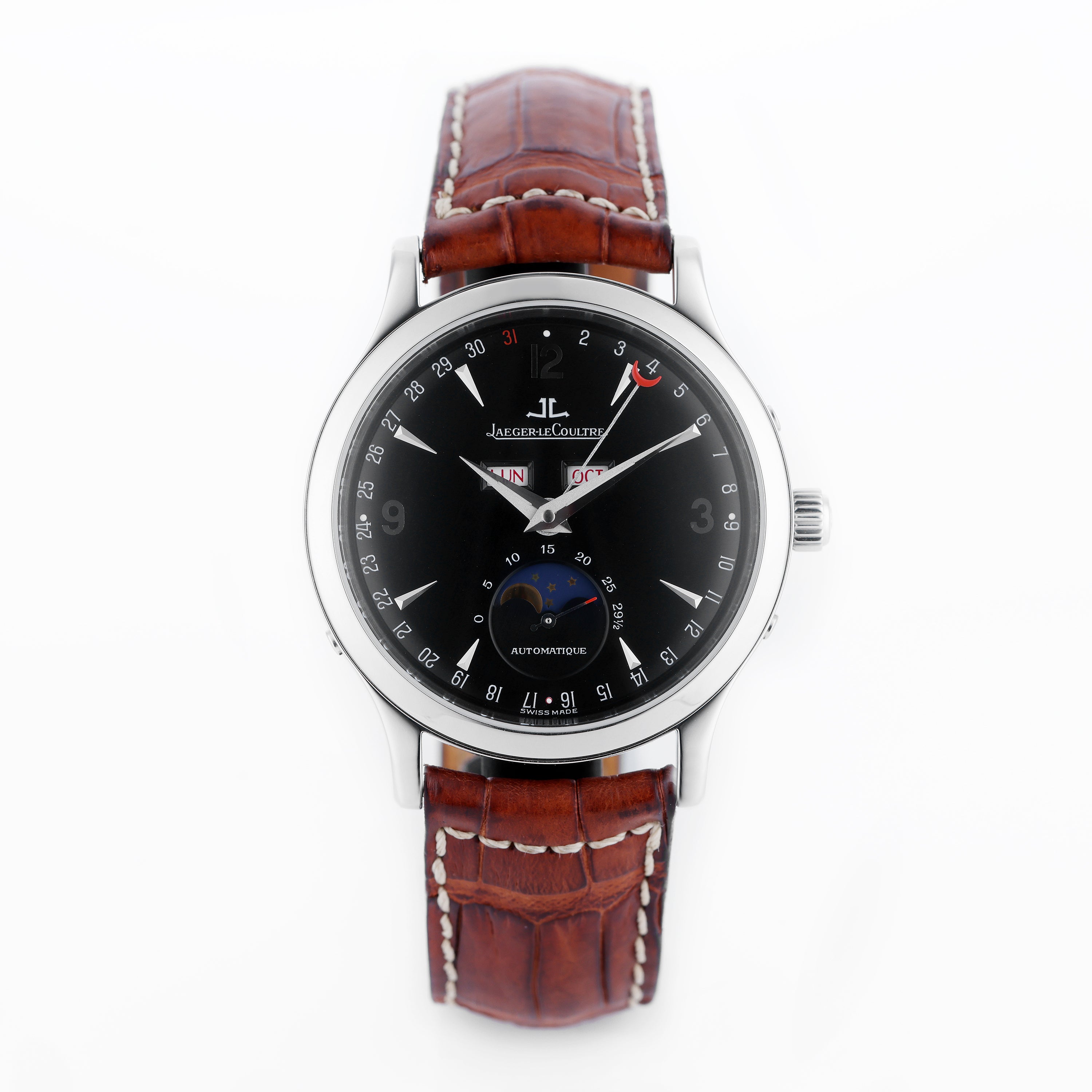 Jaeger-LeCoultre Master Control Triple Calendar | REF. 140.8.98.S | 37mm | Black Dial | Stainless Steel