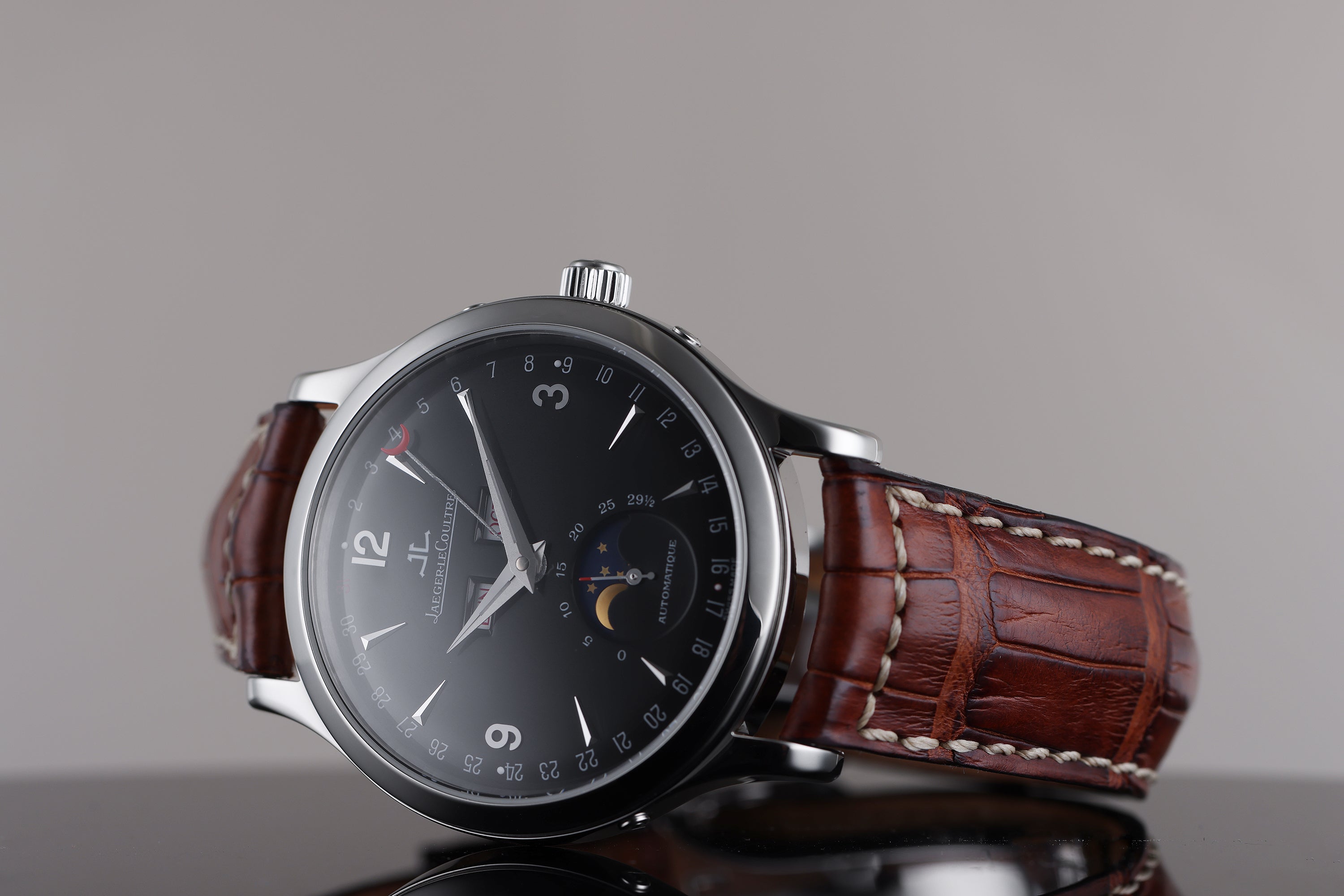 Jaeger-LeCoultre Master Control Triple Calendar | REF. 140.8.98.S | 37mm | Black Dial | Stainless Steel