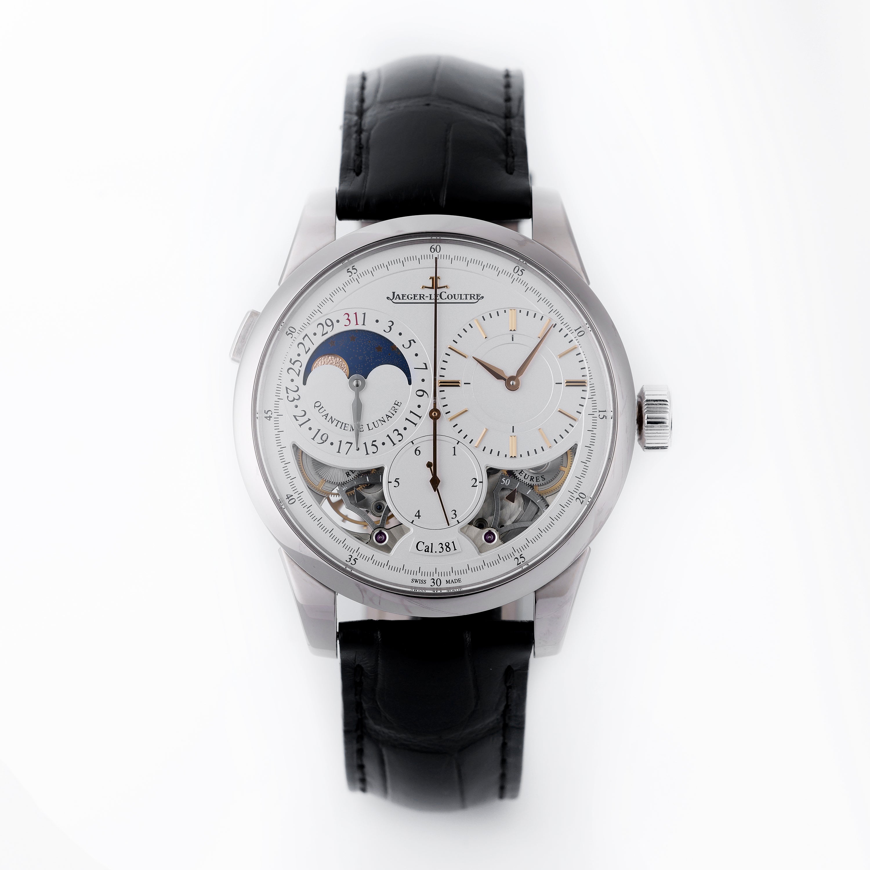 Jaeger-LeCoultre Duometre Quantieme Lunaire | 18k White Gold | Moonphase Display
