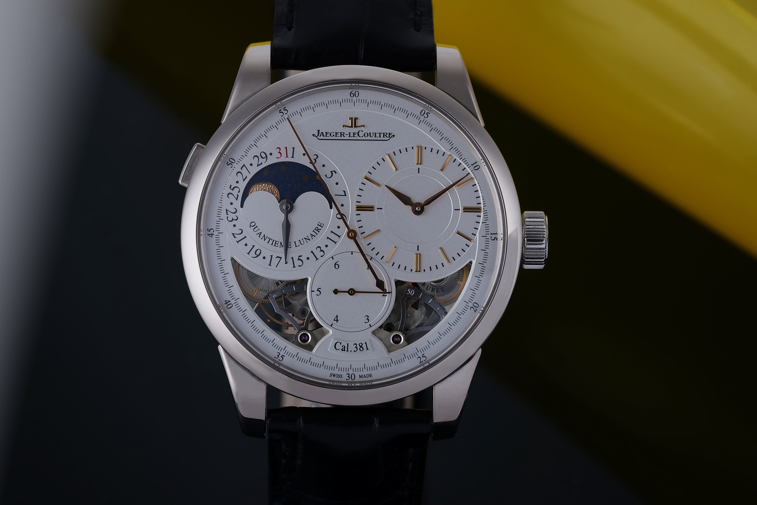 Jaeger-LeCoultre Duometre Quantieme Lunaire | 18k White Gold | Moonphase Display