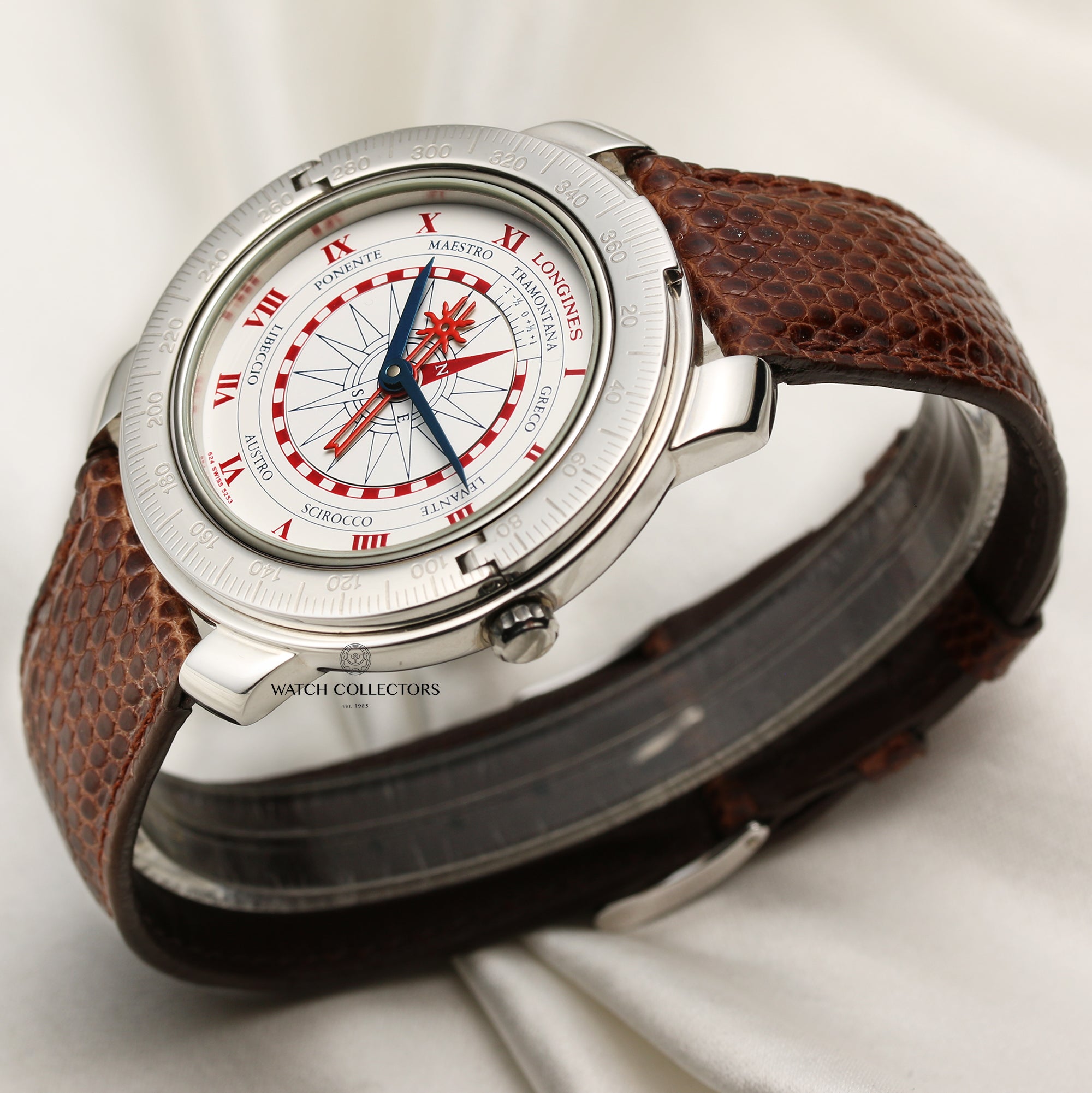 Longines Compass Stainless Steel Second Hand Watch Collectors 3