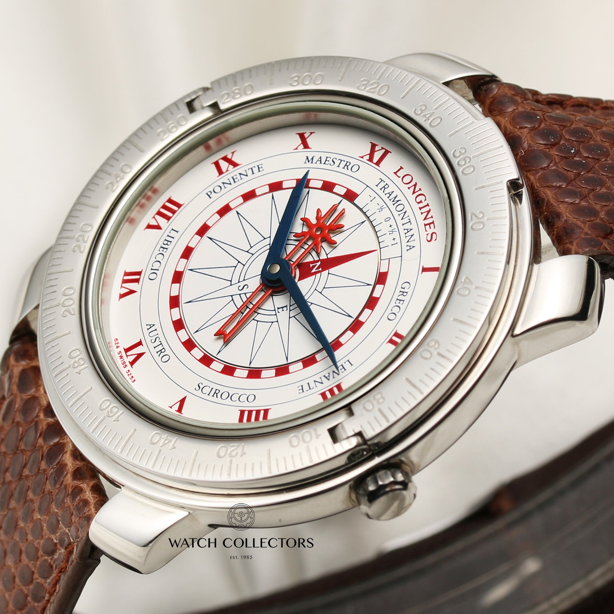 Longines Compass Stainless Steel Second Hand Watch Collectors 4
