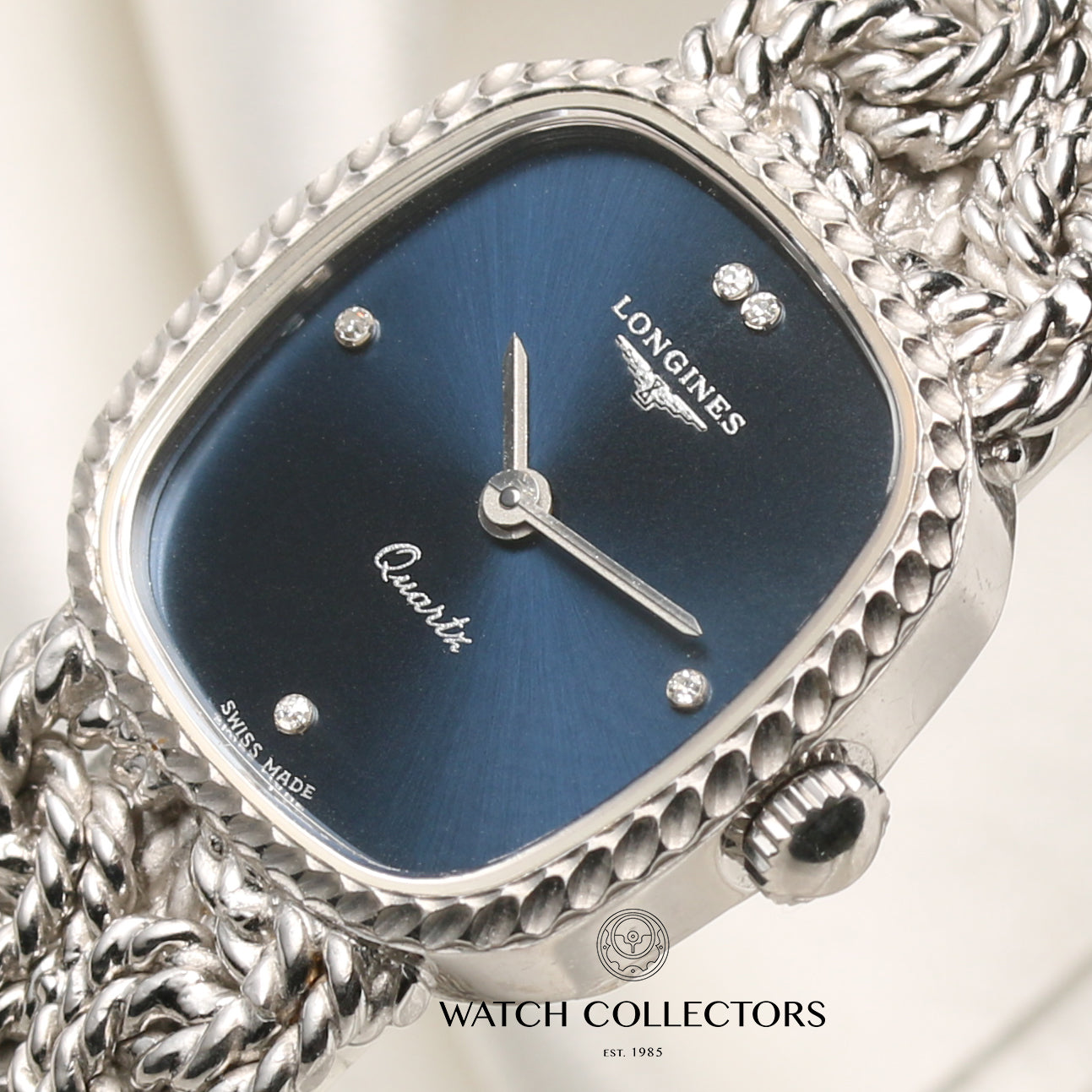 Longiness 18K White Gold Second Hand Watch Collectors 4