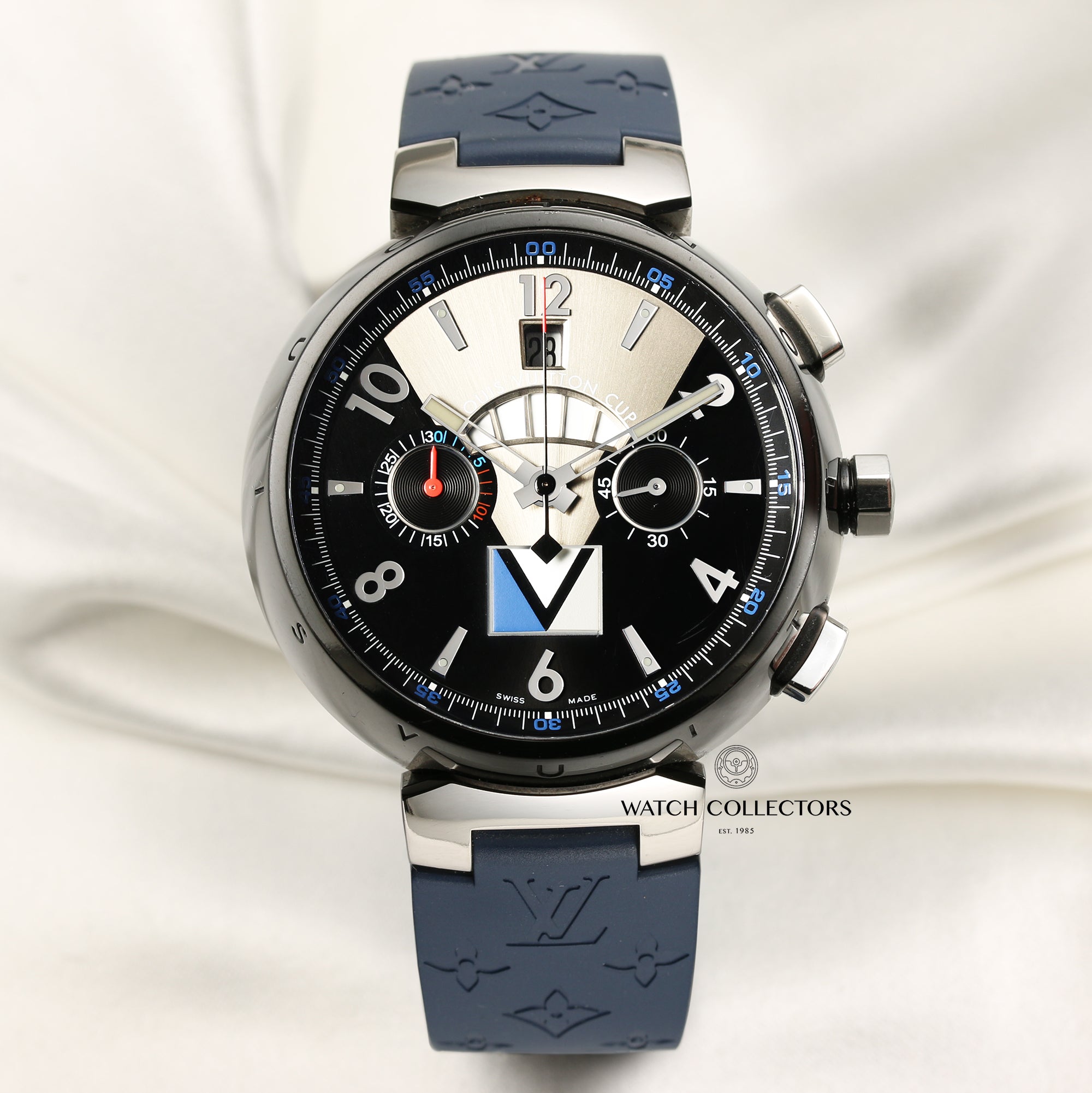 Louis Vuitton Cup Tambour Regatta Chronograph Q102G PVD Coated Stainless  Steel