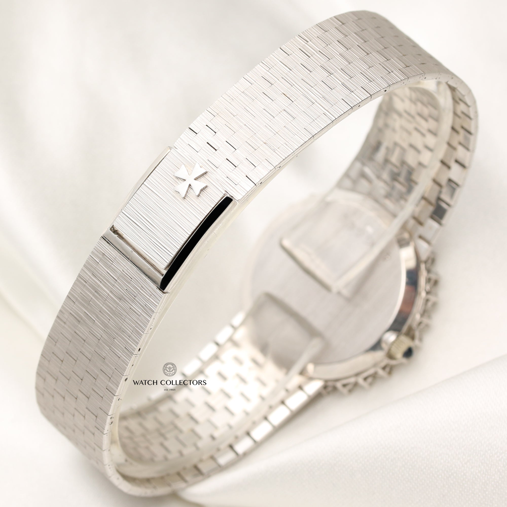 New Old Stock 1 Vacheron Constantin 18K White Gold Diamond Bezel Second Hand Watch Collectors 6