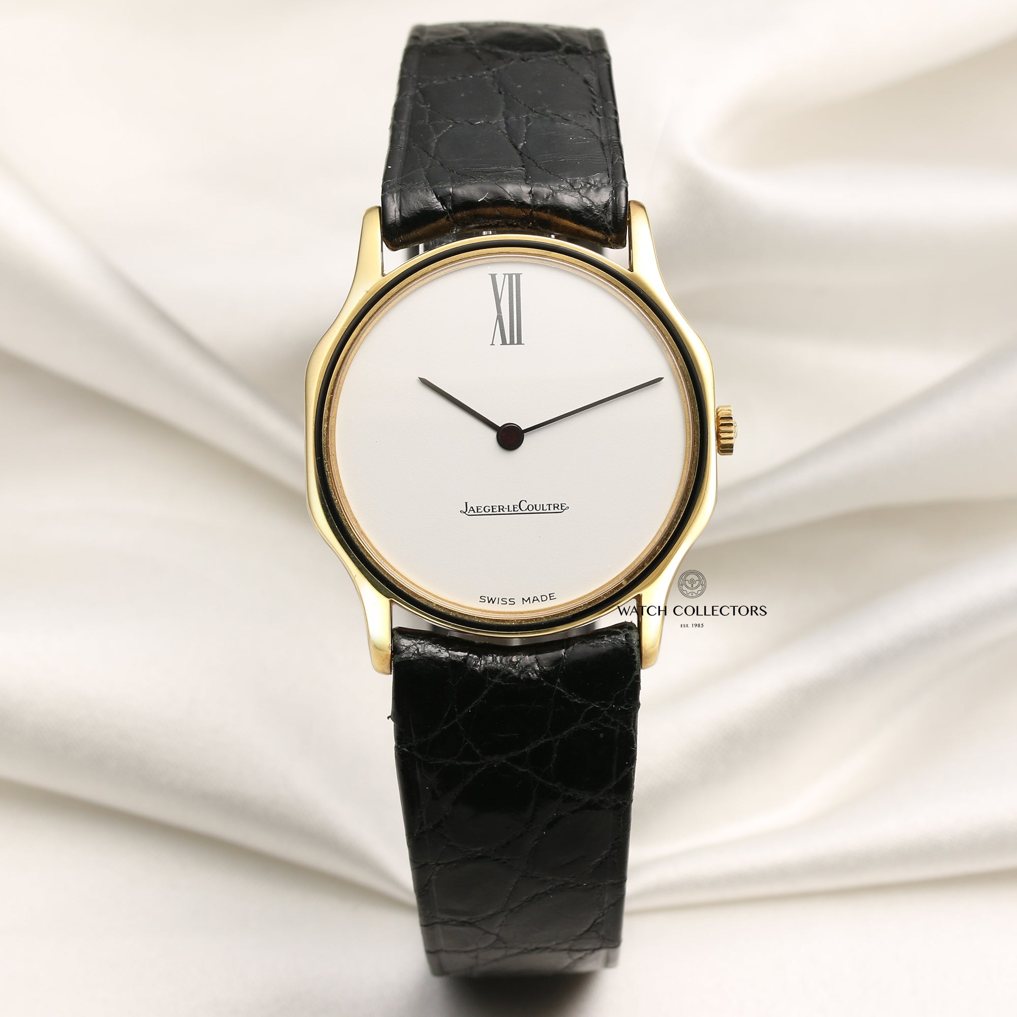 New Old Stock Jaeger Le-Coultre 18K Yellow Gold Second Hand Watch Collectors 1