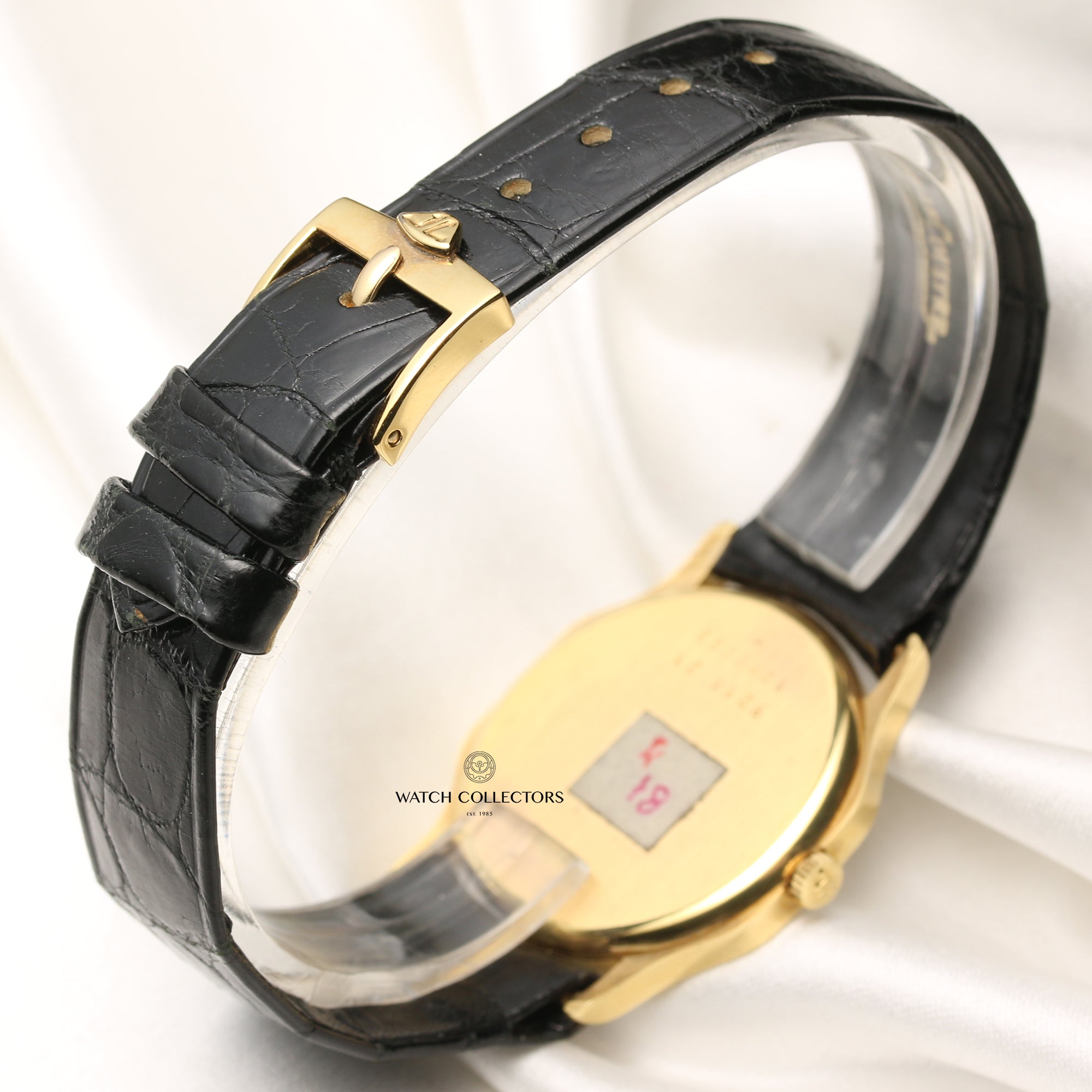 New Old Stock Jaeger Le-Coultre 18K Yellow Gold Second Hand Watch Collectors 6