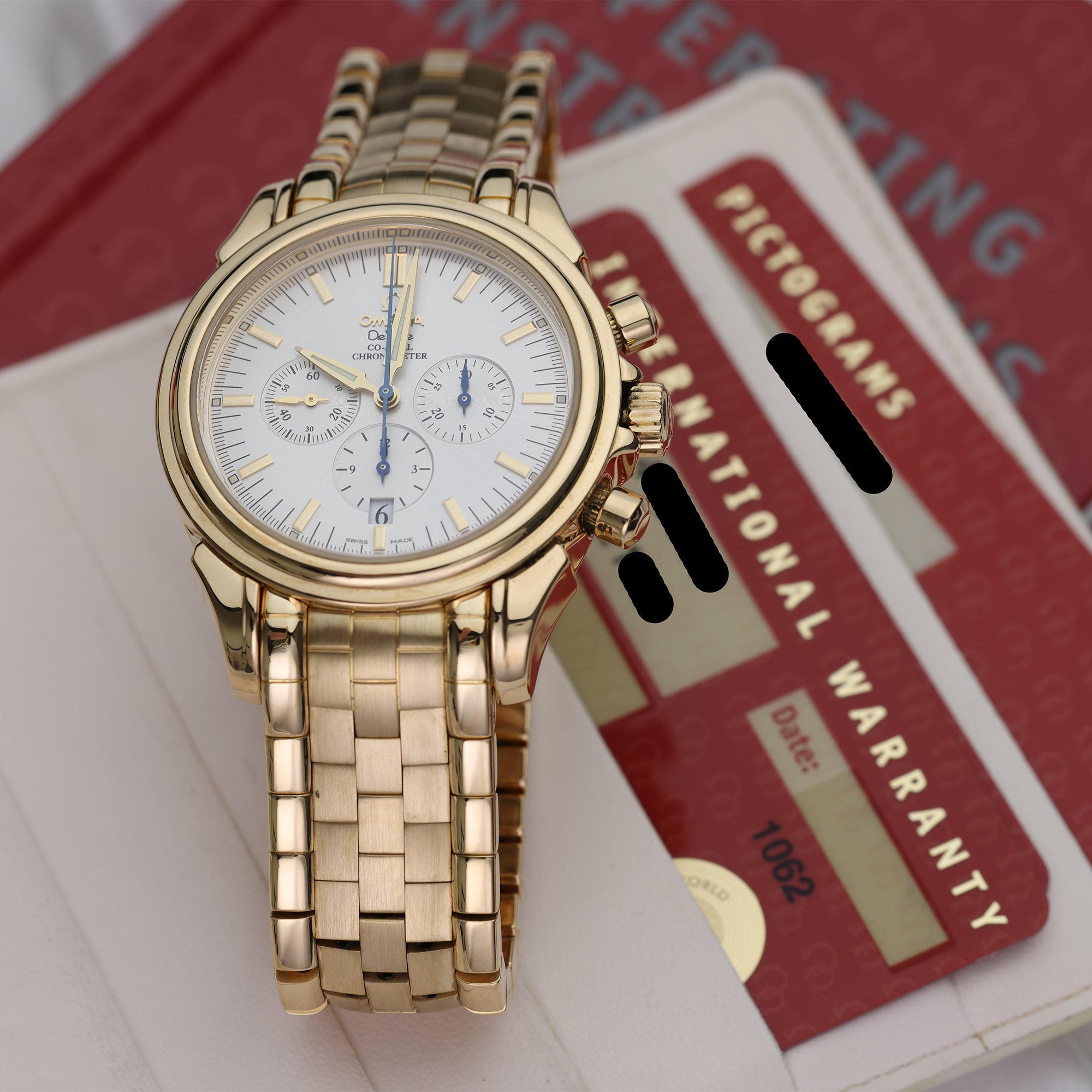 Omega 18K Yellow Gold Second Hand Watch Collectors 8