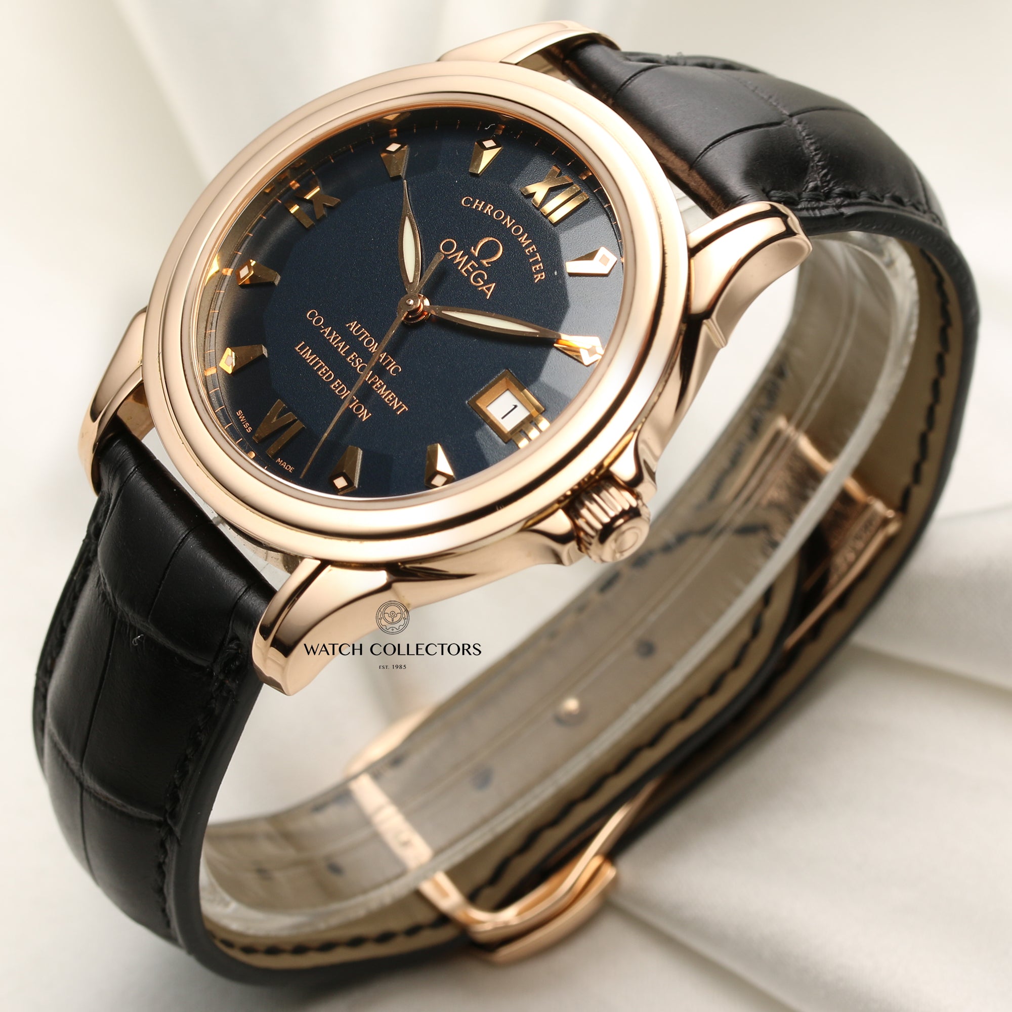 Omega Co-Axial 18K Rose Gold Second Hand Watch Collectors 3
