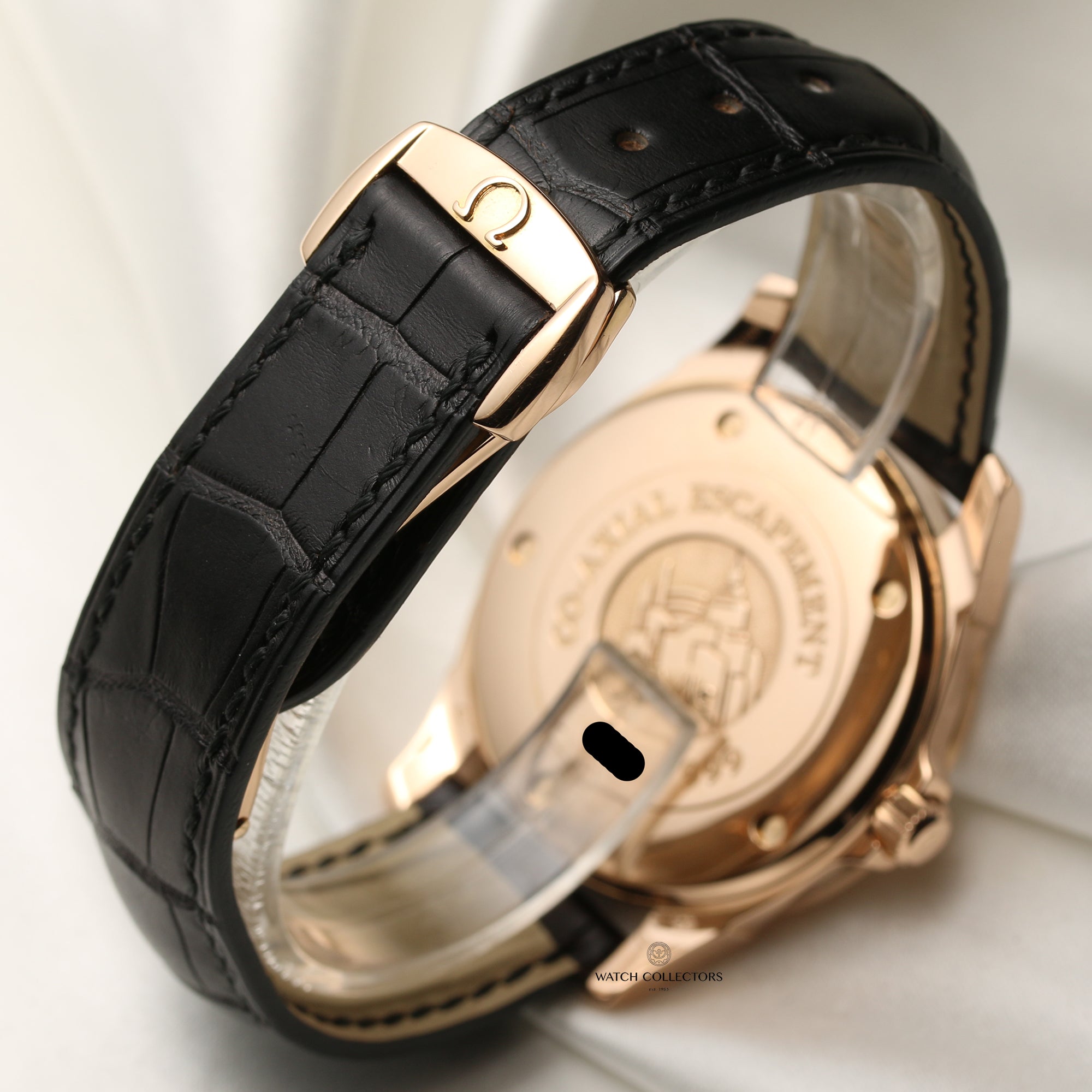 Omega Co-Axial 18K Rose Gold Second Hand Watch Collectors 7