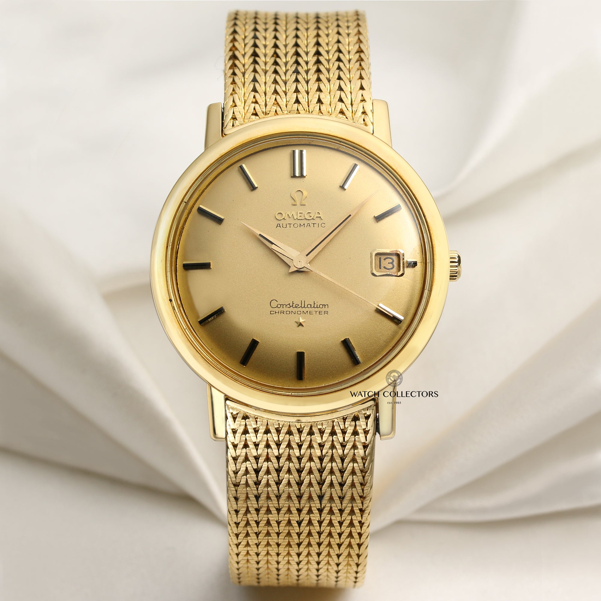 Omega Constellation 18K Yellow Gold Second Hand Watch Collectors 1