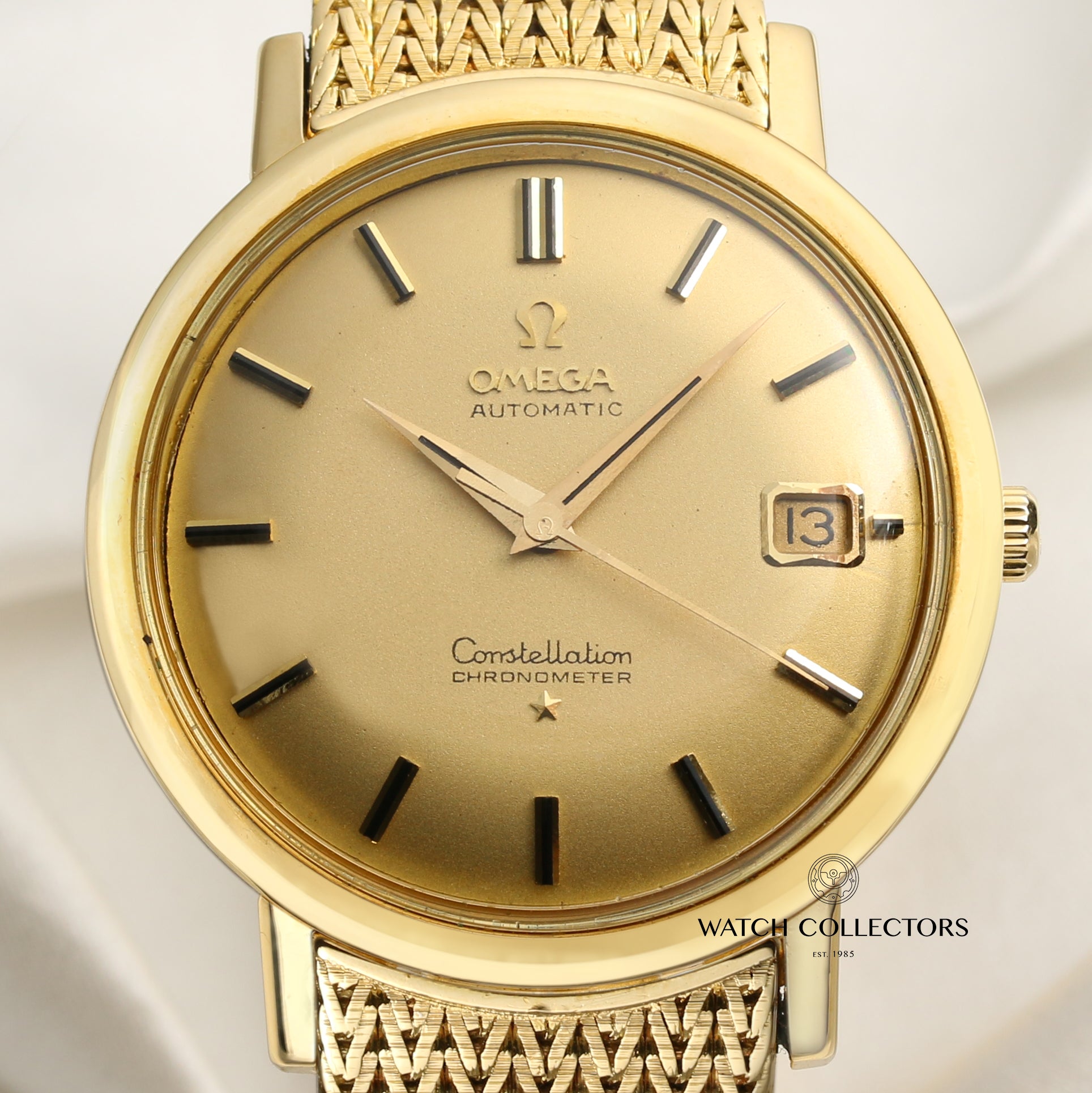 Omega Constellation 18K Yellow Gold Second Hand Watch Collectors 2