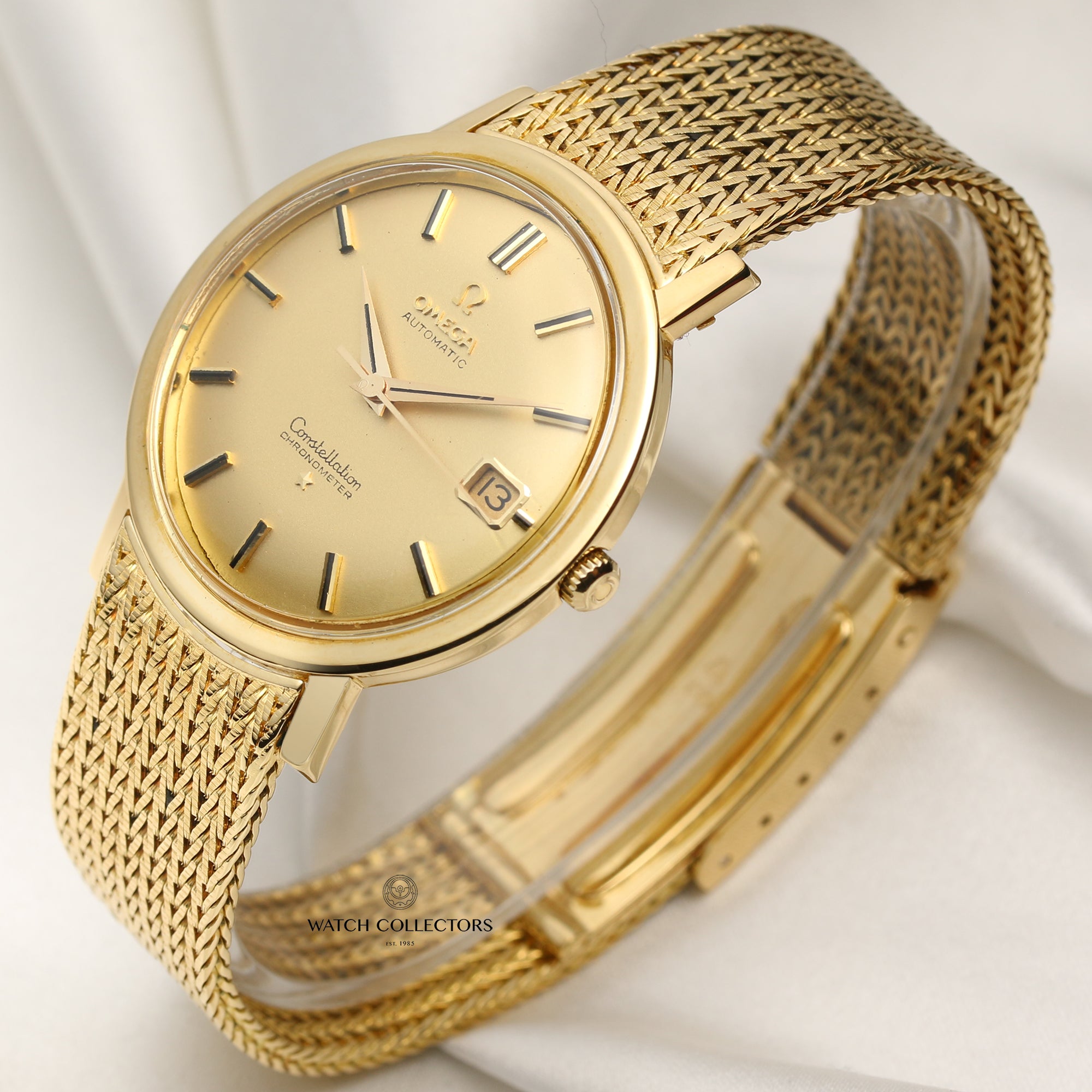 Omega Constellation 18K Yellow Gold Second Hand Watch Collectors 3