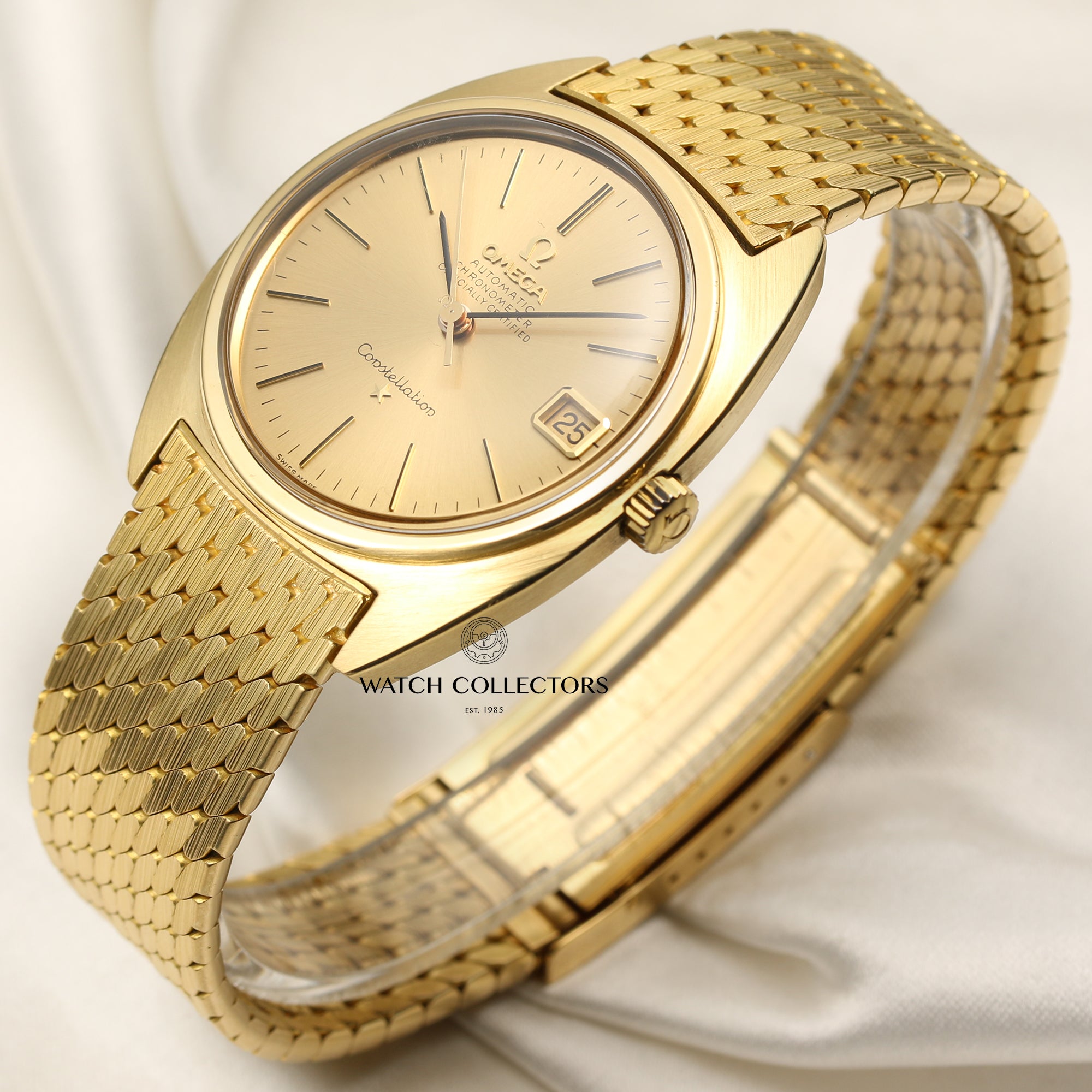 Omega Constellation 18K Yellow Gold Second Hand Watch Collectors 3