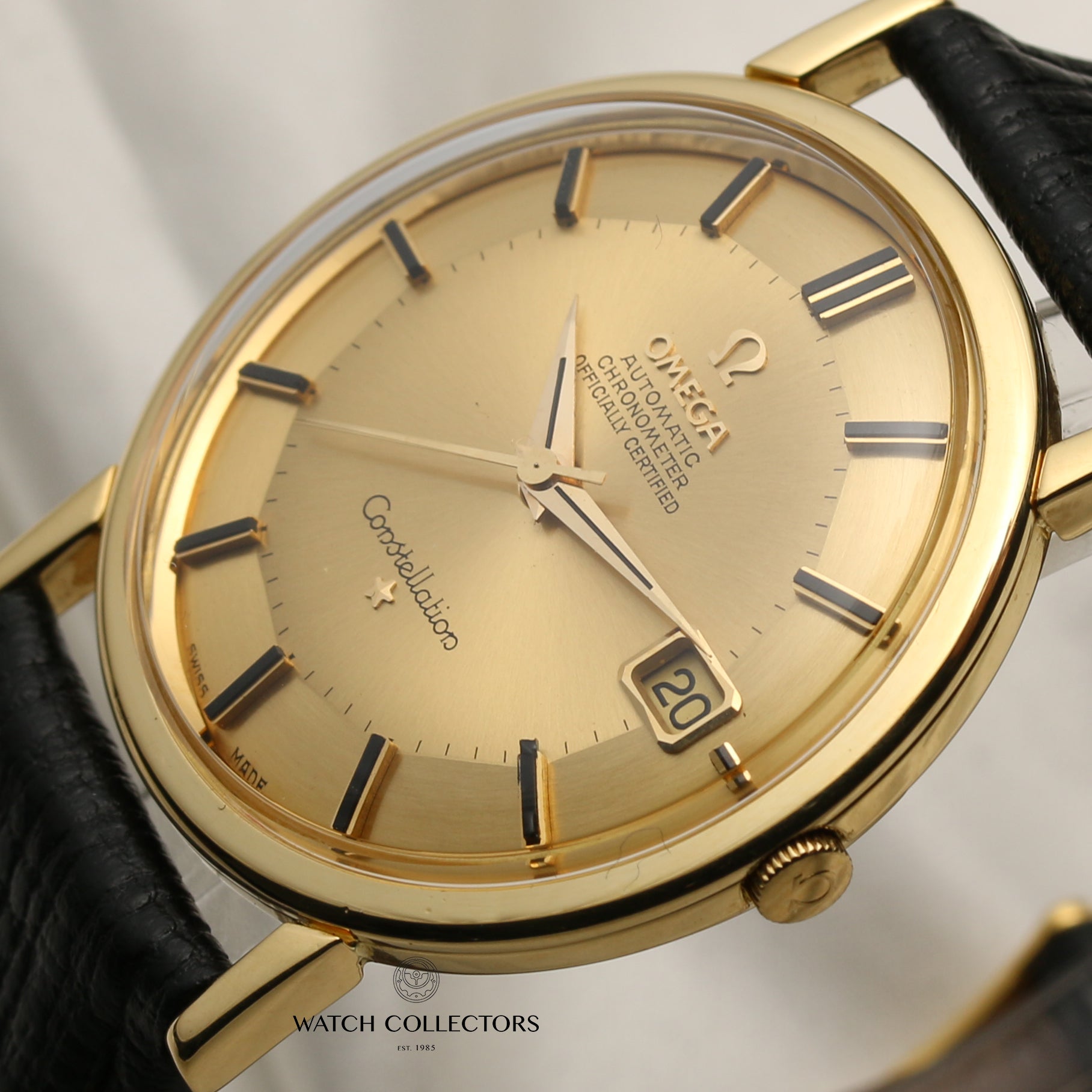 Omega Constellation 18K Yellow Gold Second Hand Watch Collectors 4