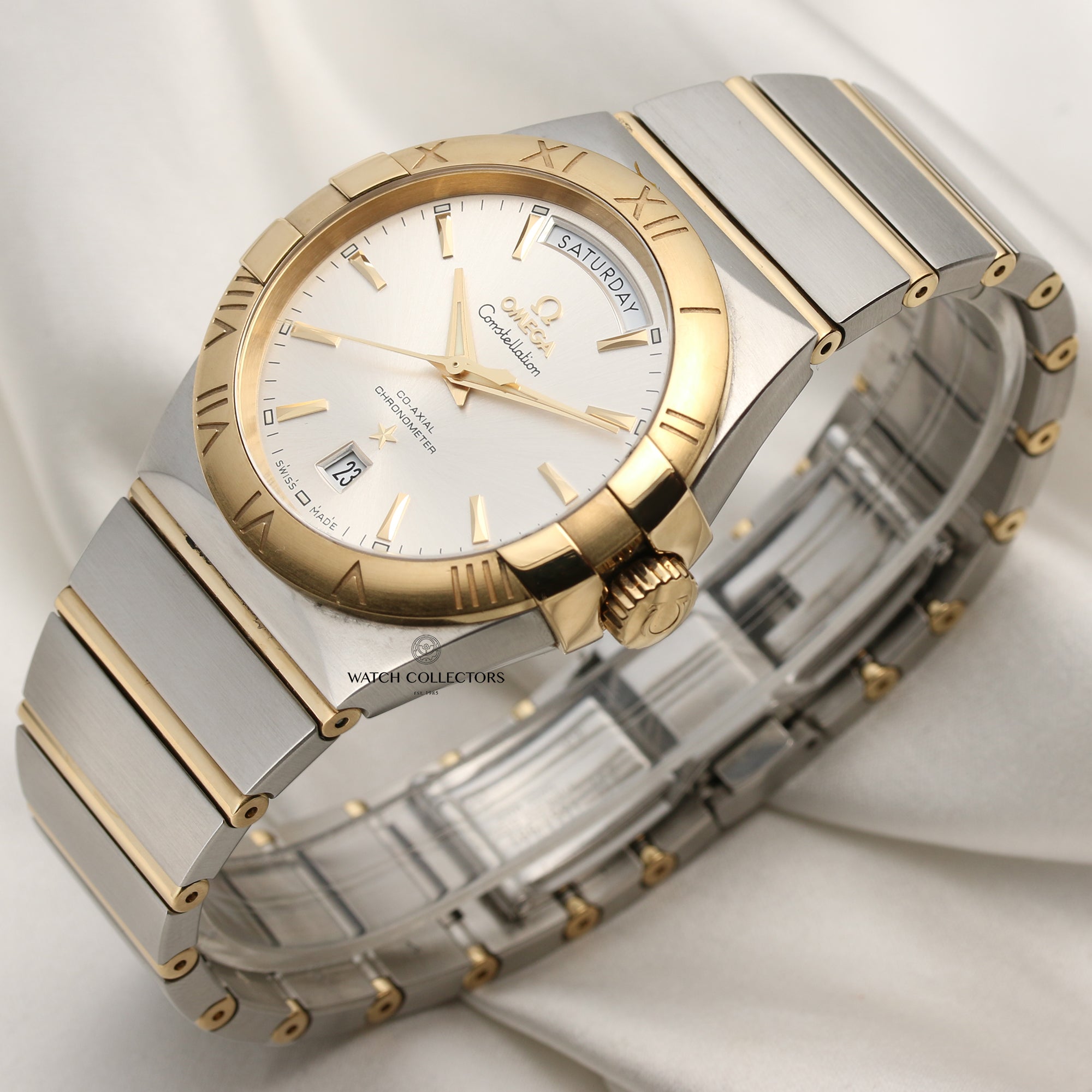 Omega Constellation Steel & Gold Second Hand Watch Collectors 3