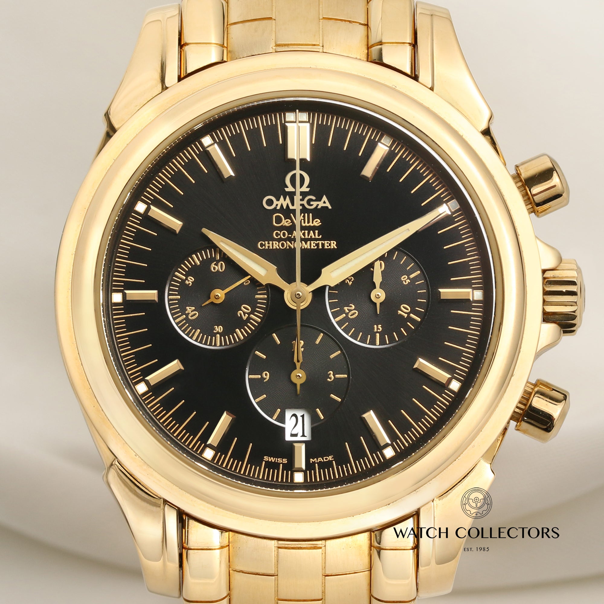 Omega DeVille Co-Axial Chronometer 18K Yellow Gold Second Hand Watch Collectors 2