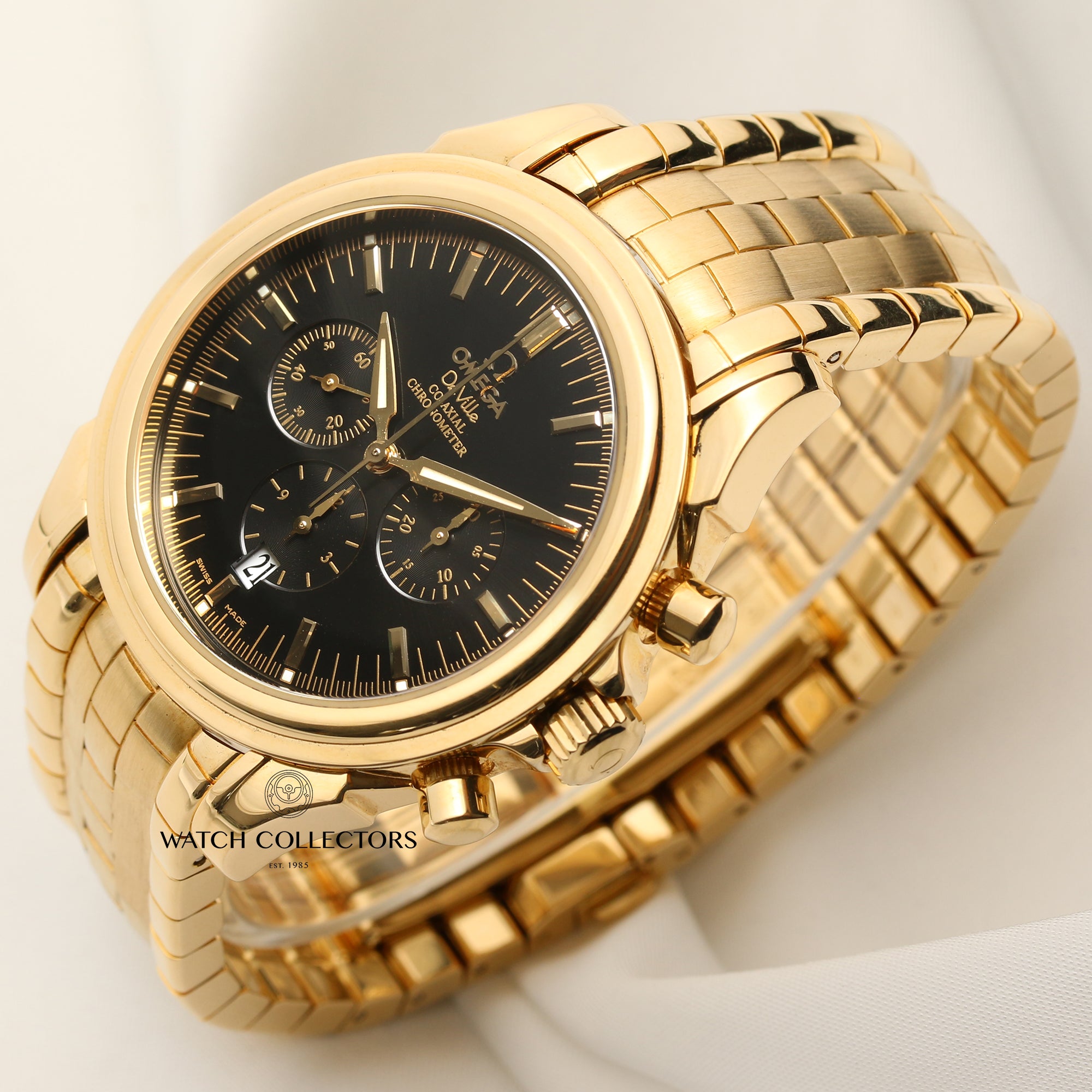 Omega DeVille Co-Axial Chronometer 18K Yellow Gold Second Hand Watch Collectors 3
