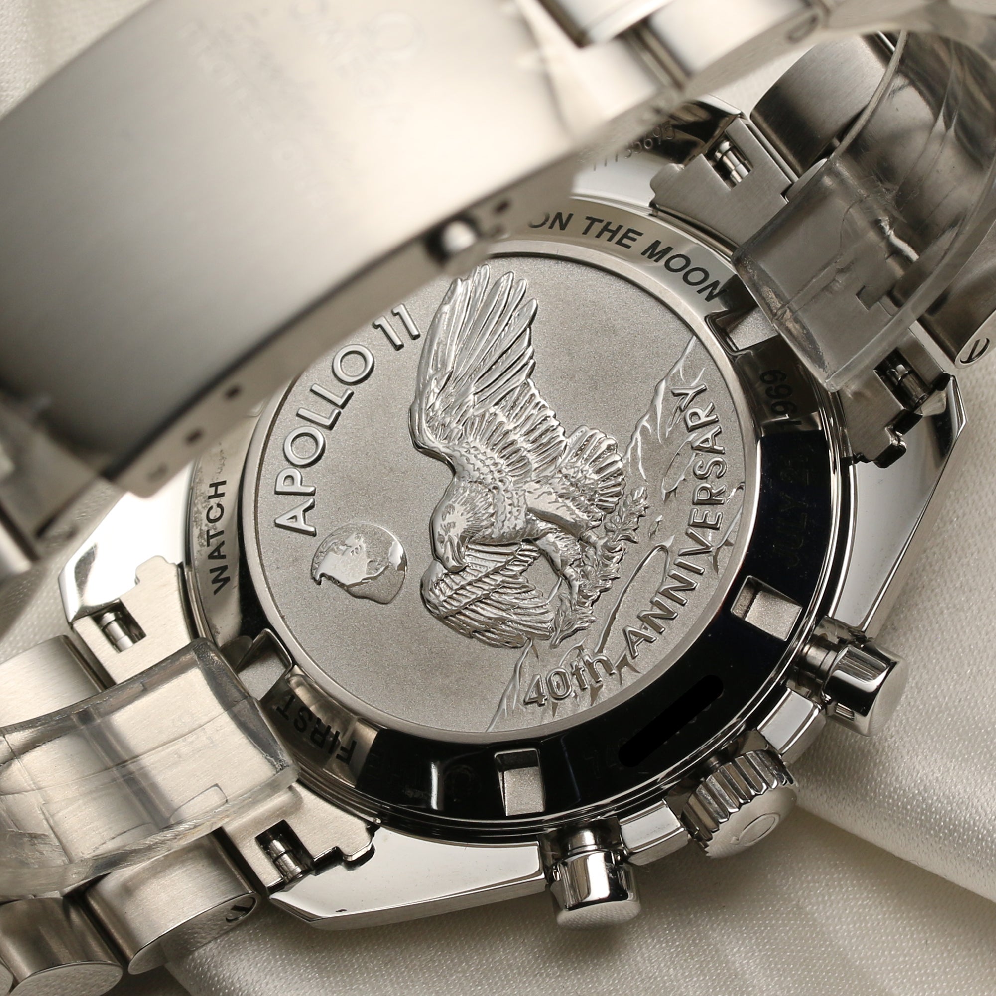 Omega Speedmaster GMT Apollo Stainless Steel Second Hand Watch Collectors 7