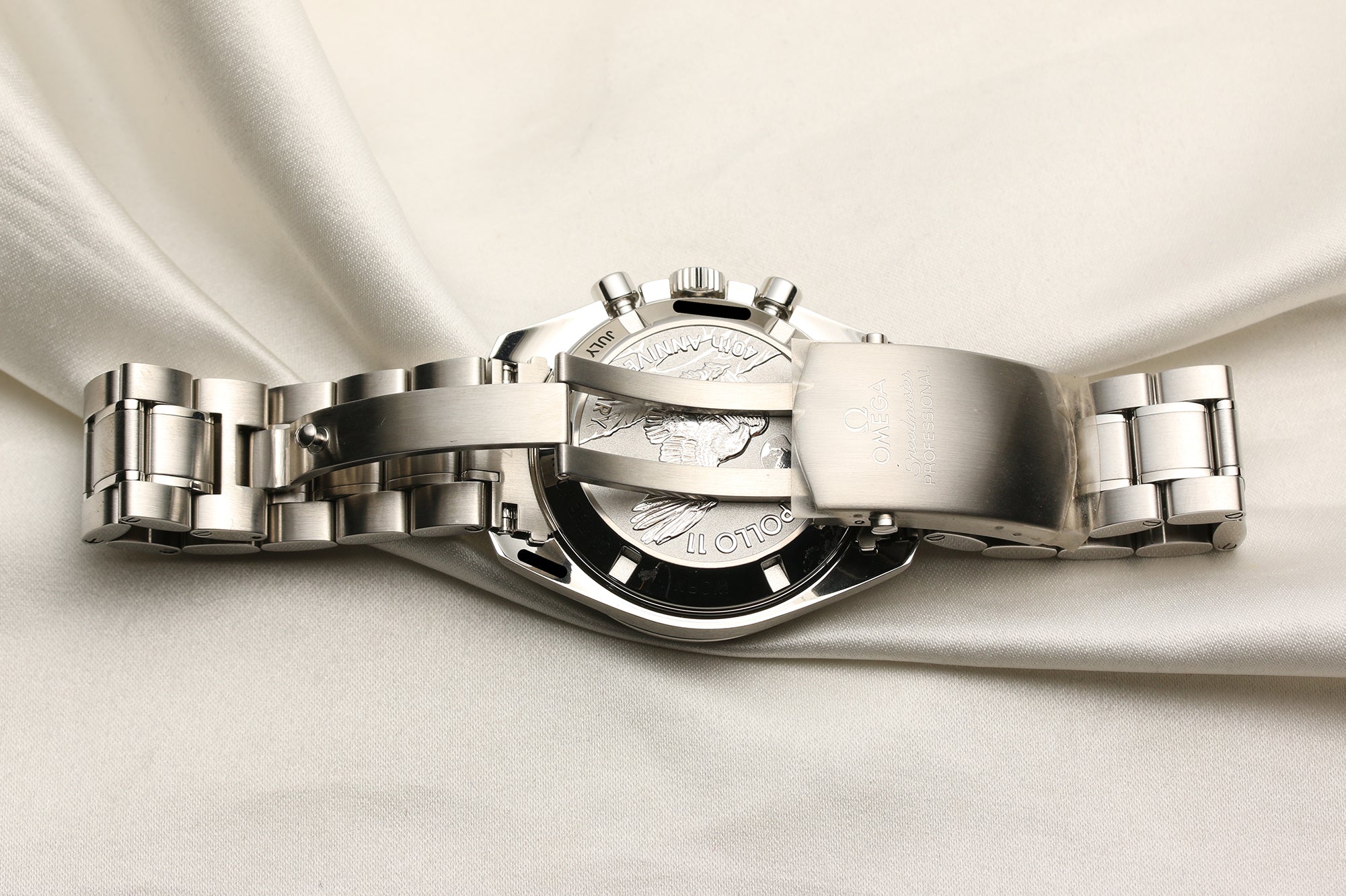 Omega Speedmaster GMT Apollo Stainless Steel Second Hand Watch Collectors 8