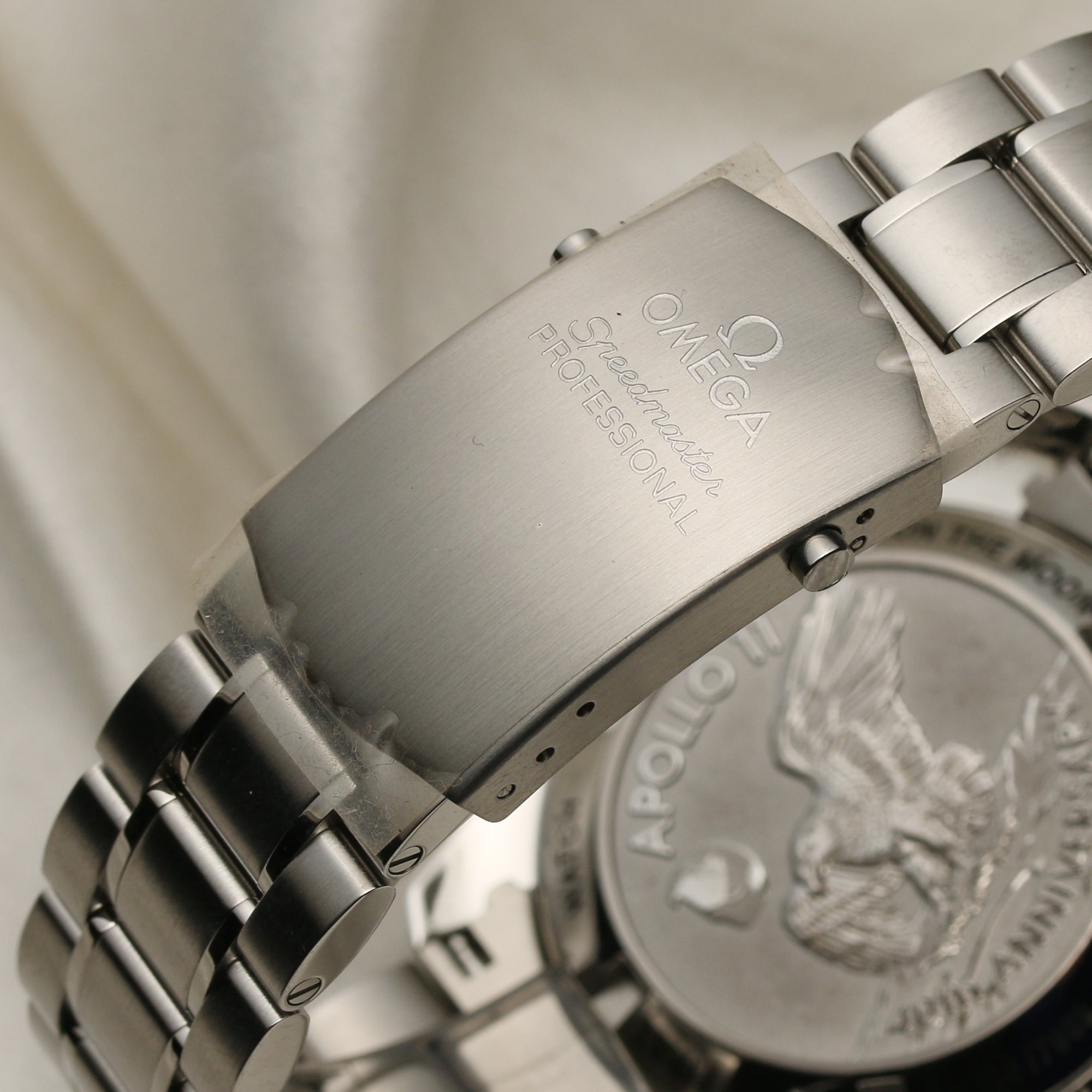 Omega Speedmaster GMT Apollo Stainless Steel Second Hand Watch Collectors 9
