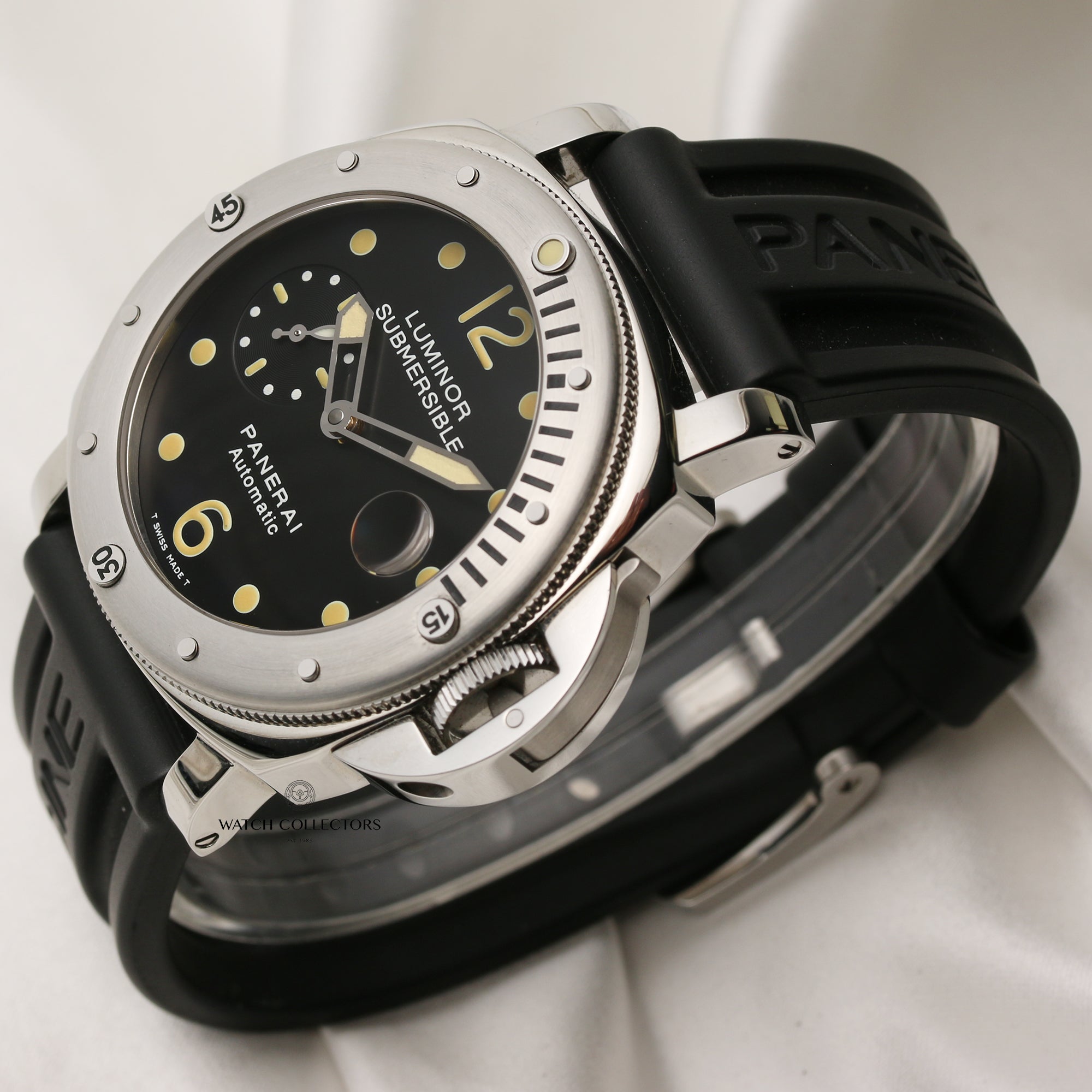Panerai Luminor Submersible Stainless Steel Second Hand Watch Collectors 3