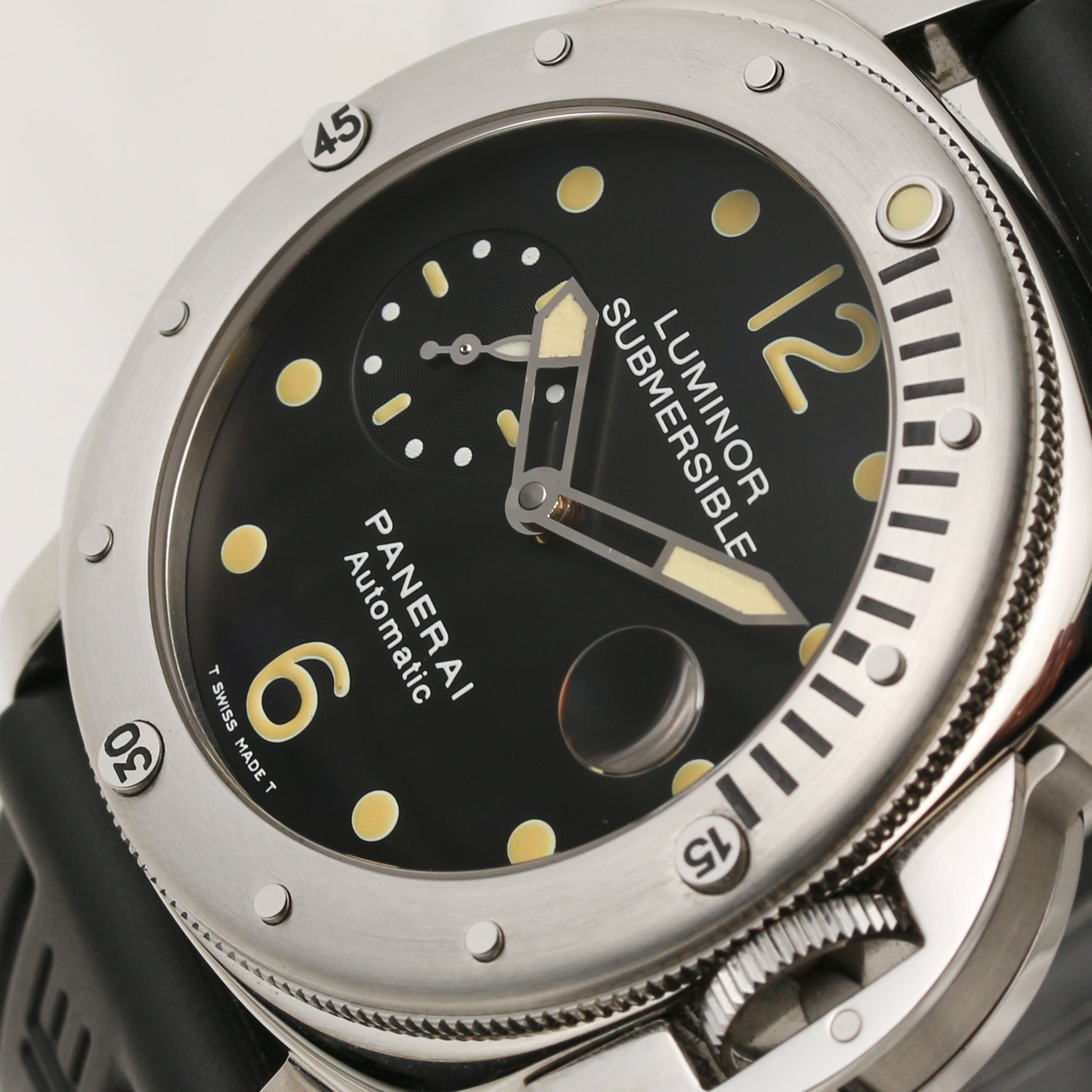 Panerai Luminor Submersible Stainless Steel Second Hand Watch Collectors 4