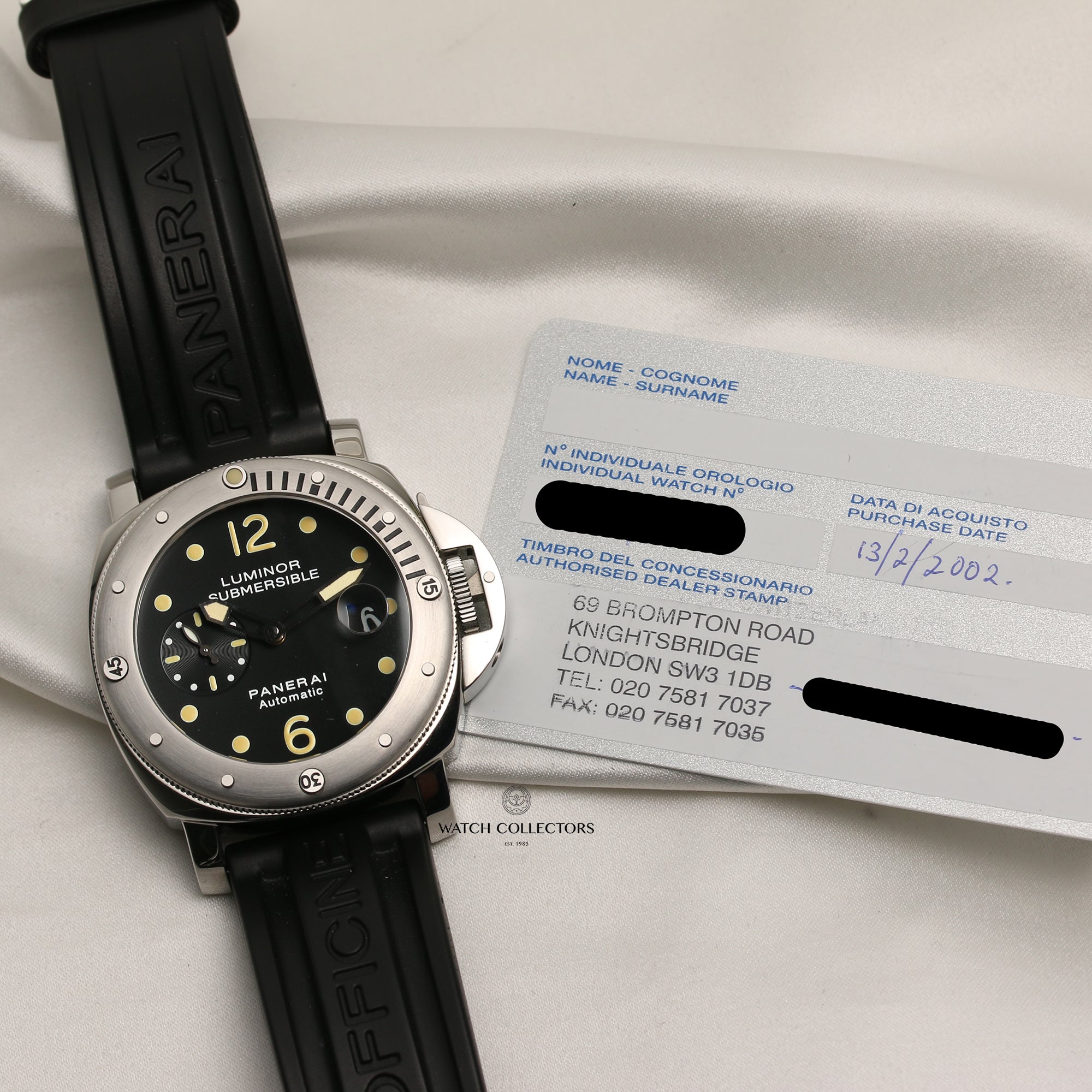 Panerai Luminor Submersible Stainless Steel Second Hand Watch Collectors 7