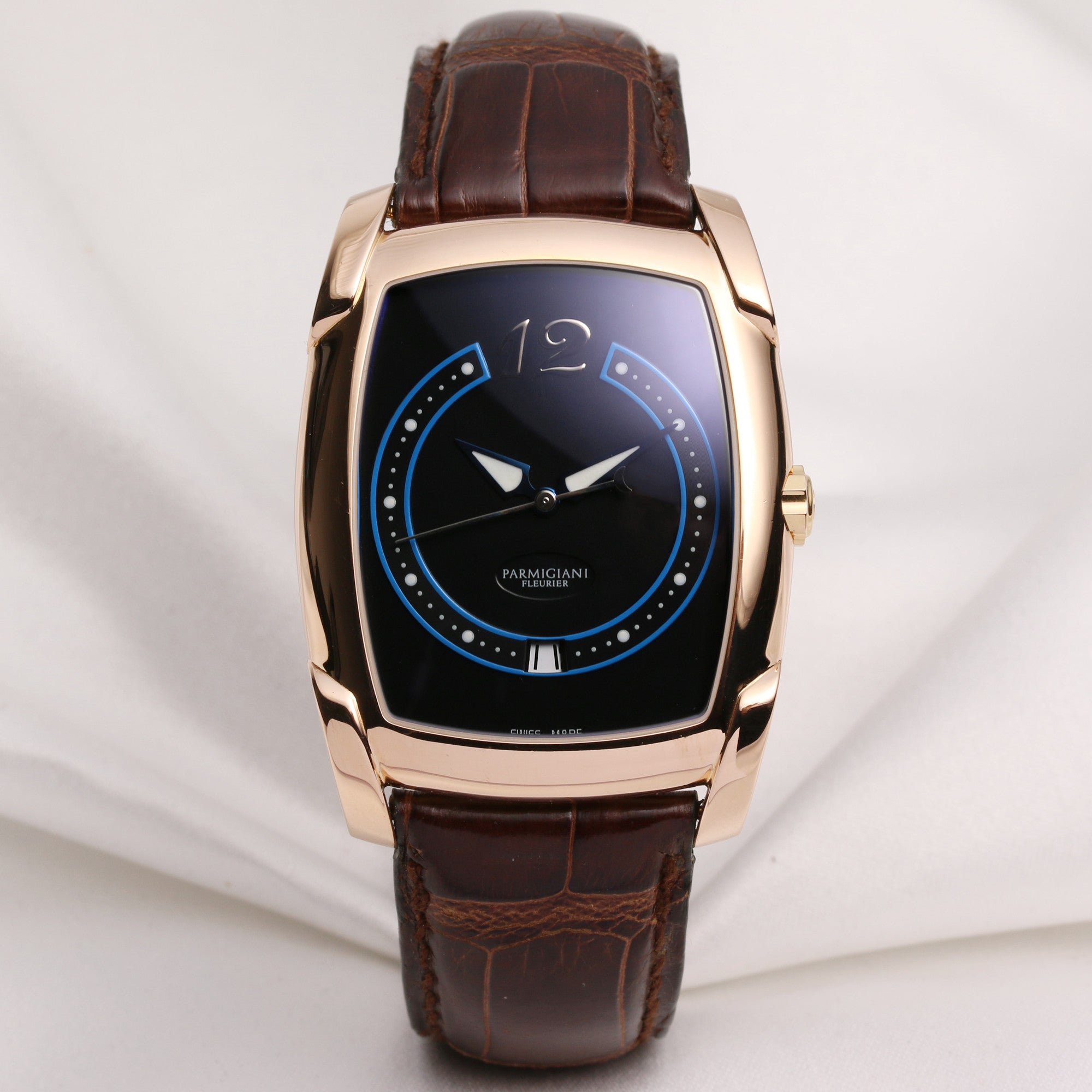 Parmigiani Fleurier Forma Grande 18k Rose Gold Second Hand Watch Collectors 1