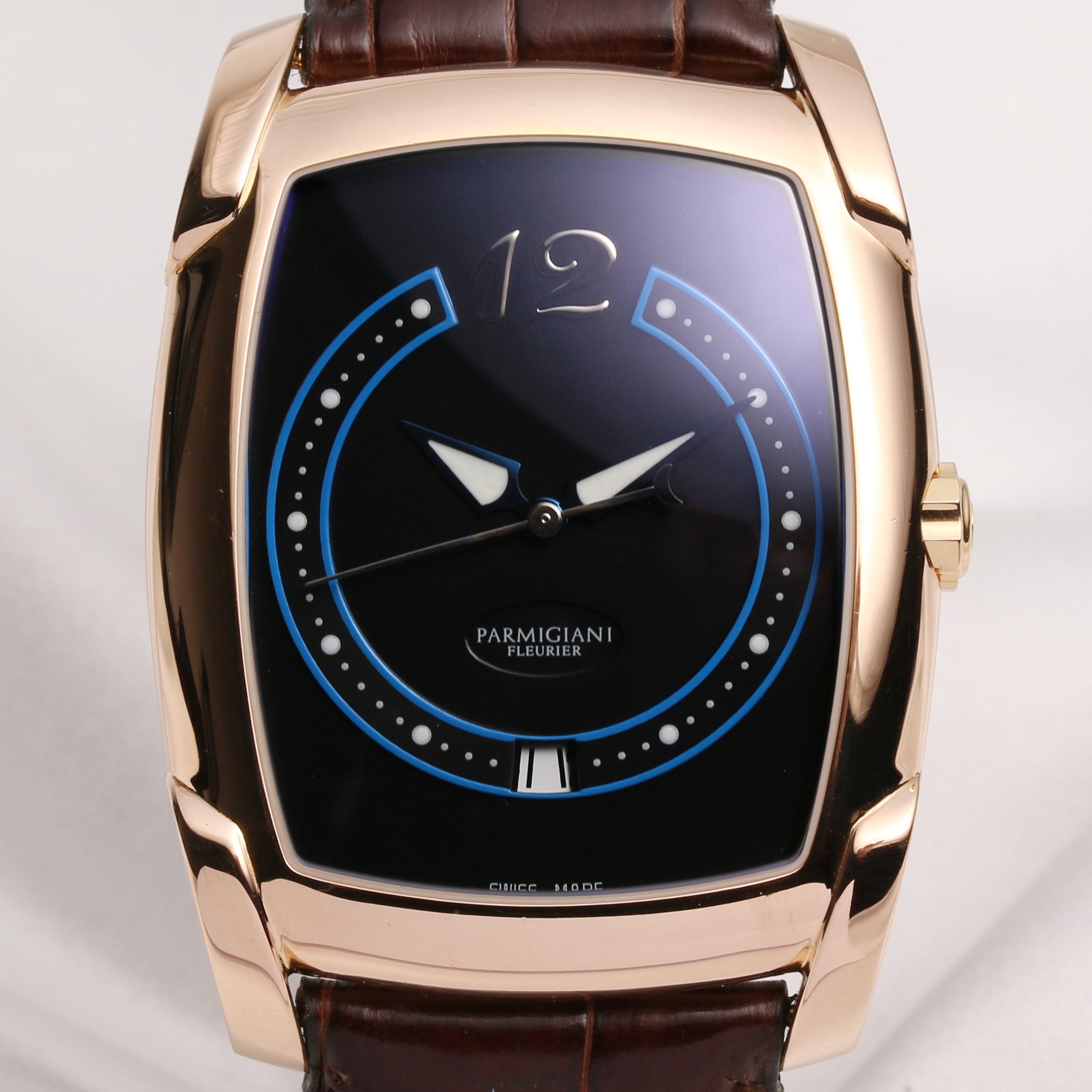 Parmigiani Fleurier Forma Grande 18k Rose Gold Second Hand Watch Collectors 2