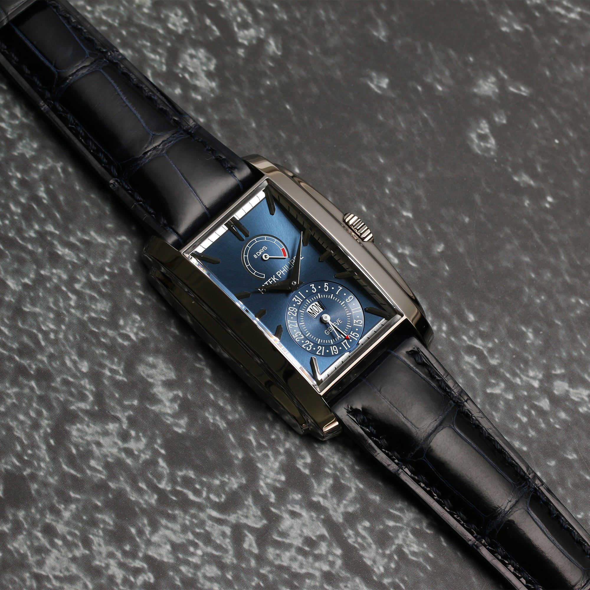 Patek Philippe 18K White Gold Gondolo Second Hand Watch Collectors 3