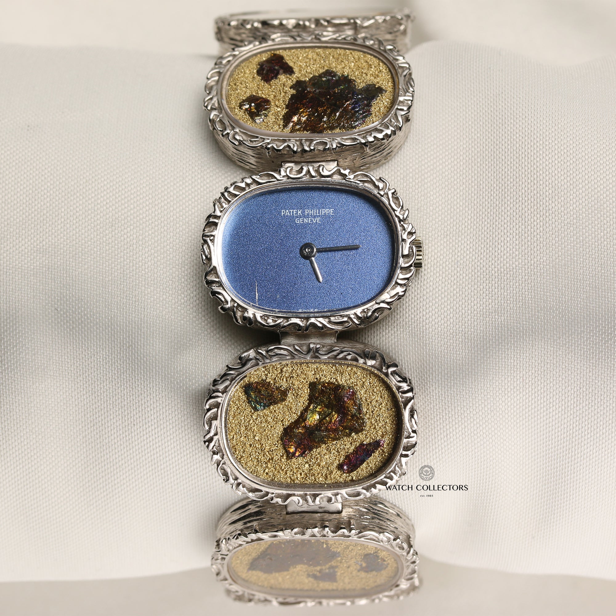 Patek Philippe 18K White Gold Opal Second Hand Watch Collectors 1