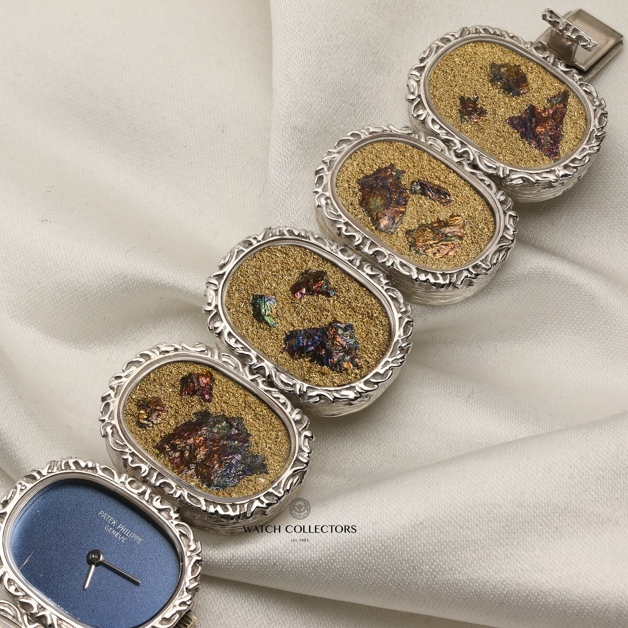 Patek Philippe 18K White Gold Opal Second Hand Watch Collectors 2