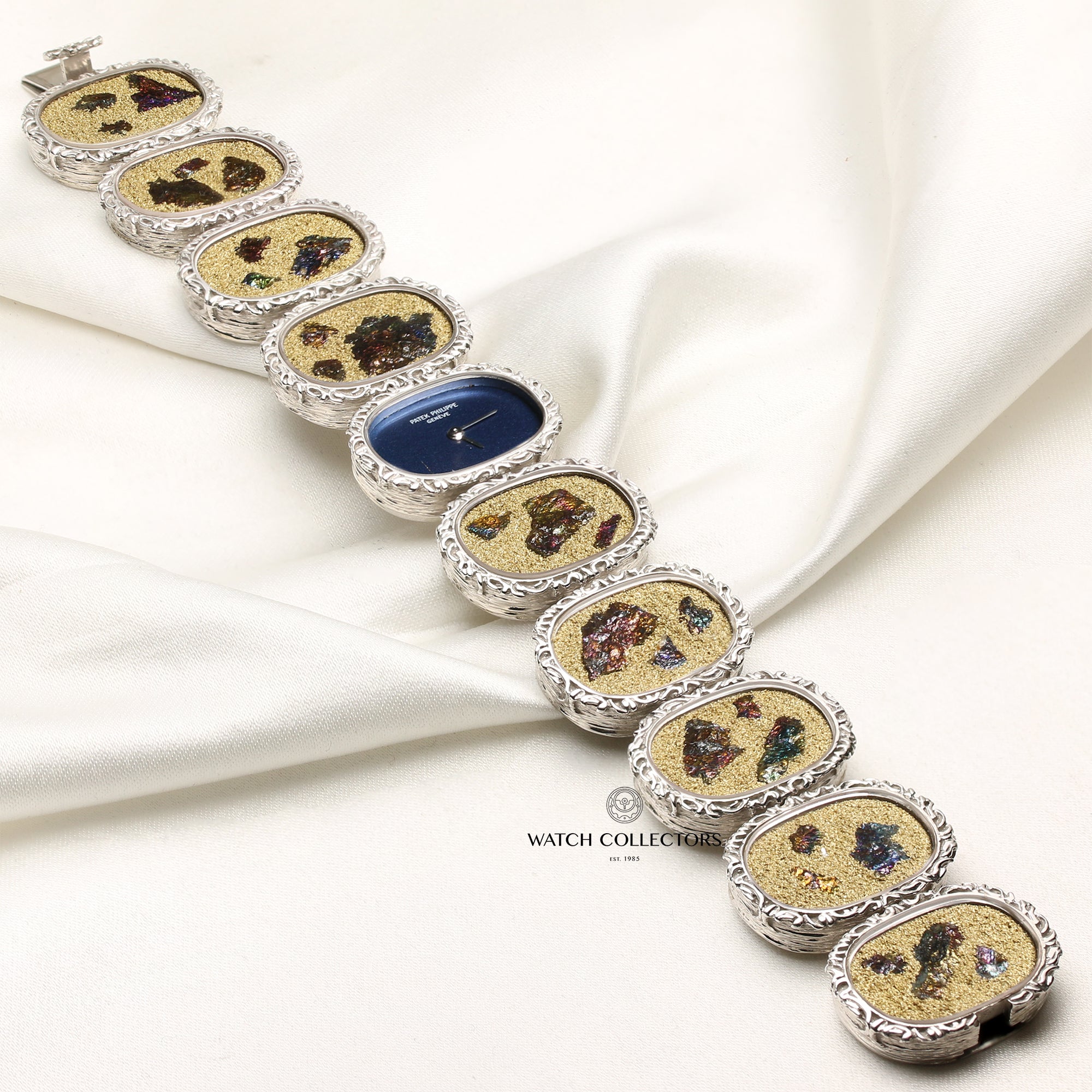 Patek Philippe 18K White Gold Opal Second Hand Watch Collectors 5