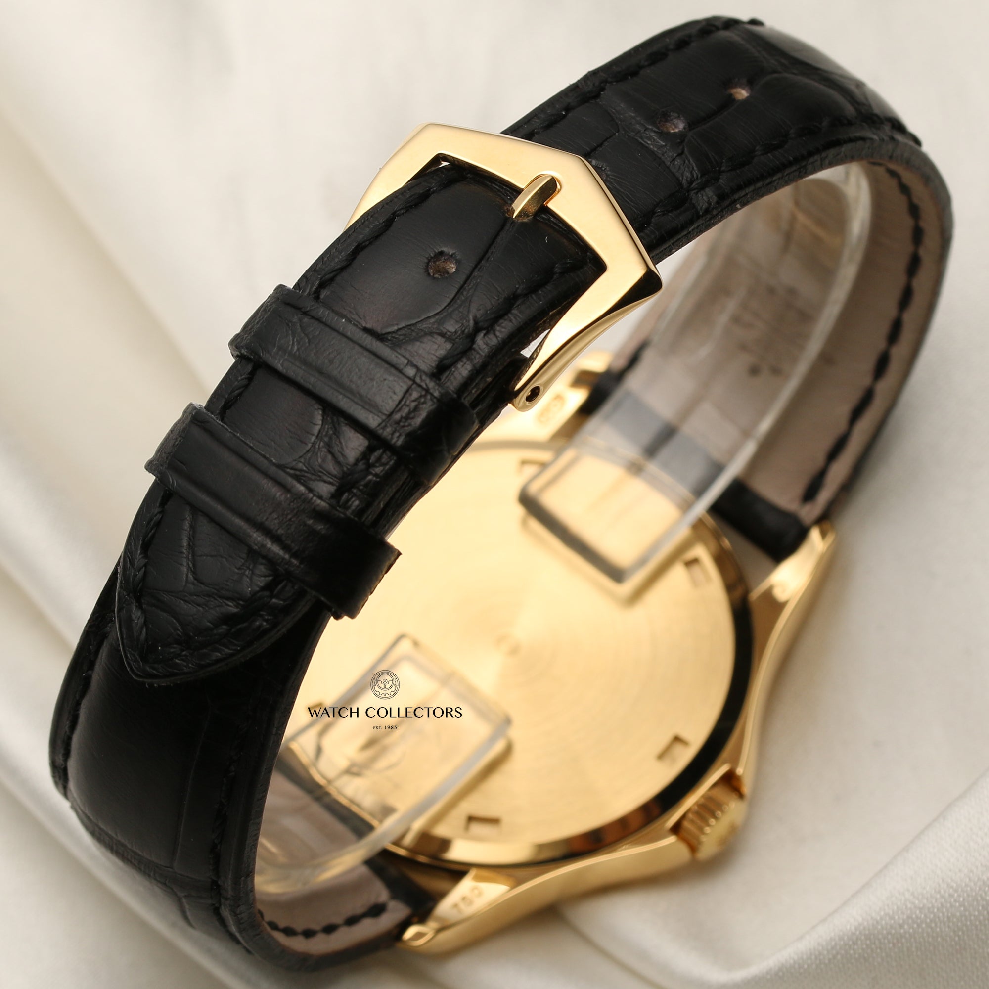 Patek Philippe 18K Yellow Gold Calatrava Hobnail Bezel Second Hand Watch Collectors 6