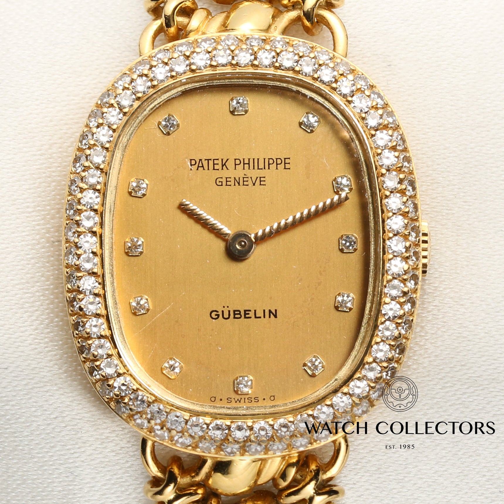 Patek Philippe 18K Yellow Gold Diamond Second Hand Watch Collectors 2