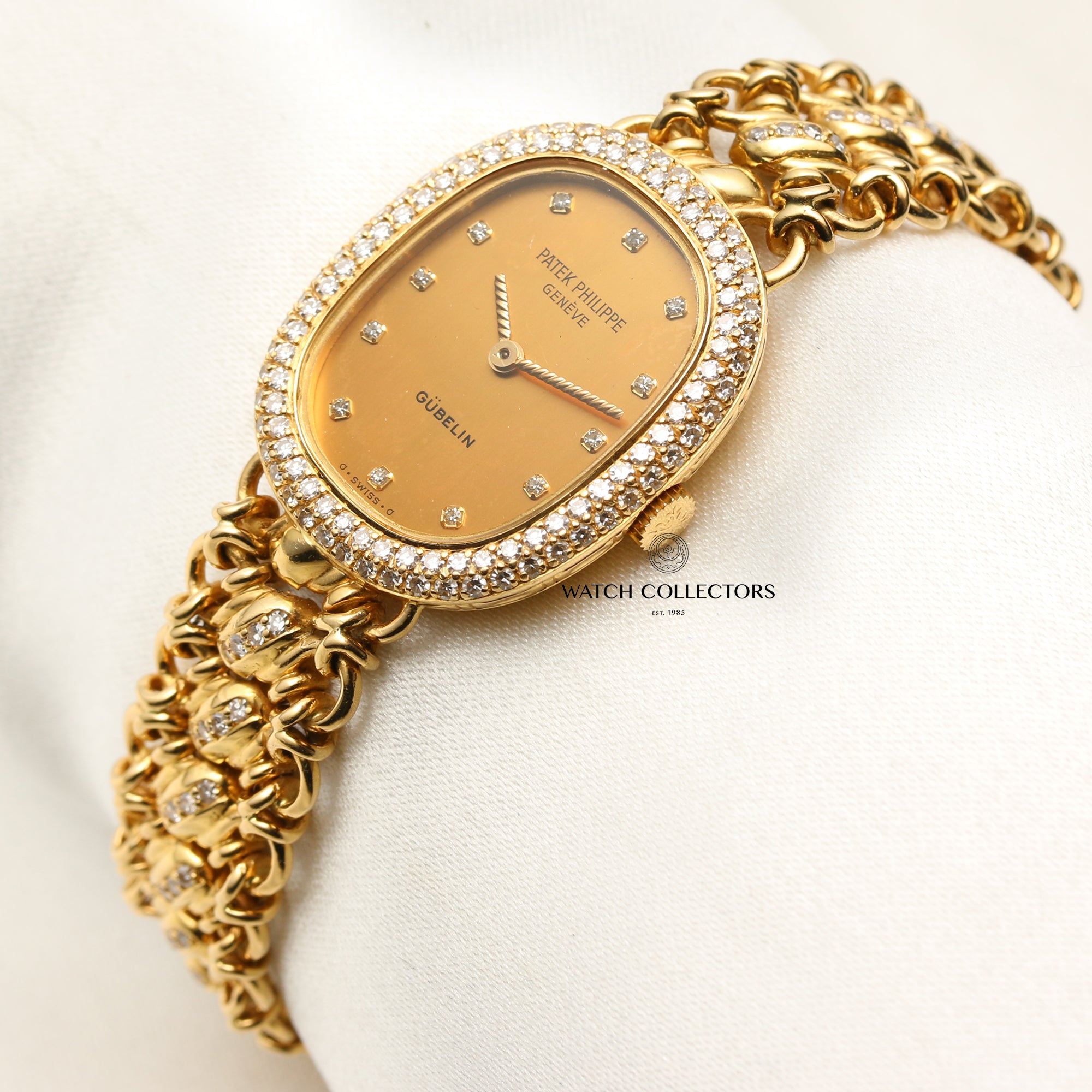 Patek Philippe 18K Yellow Gold Diamond Second Hand Watch Collectors 3