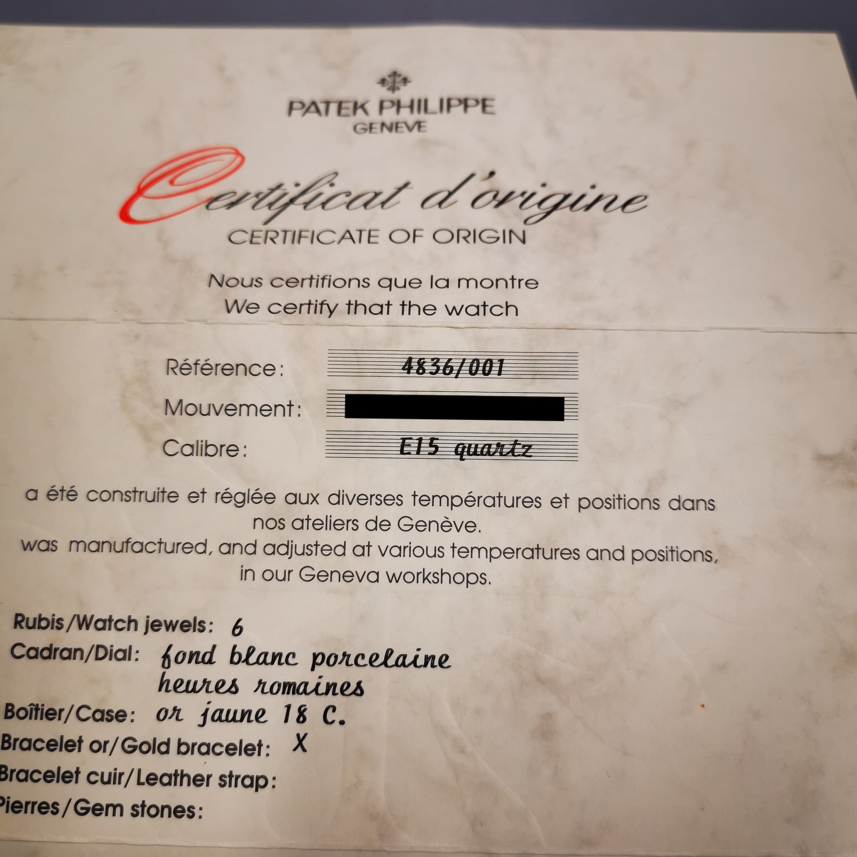 Patek Philippe 18K Yellow Gold Second Hand Watch Collectors 7