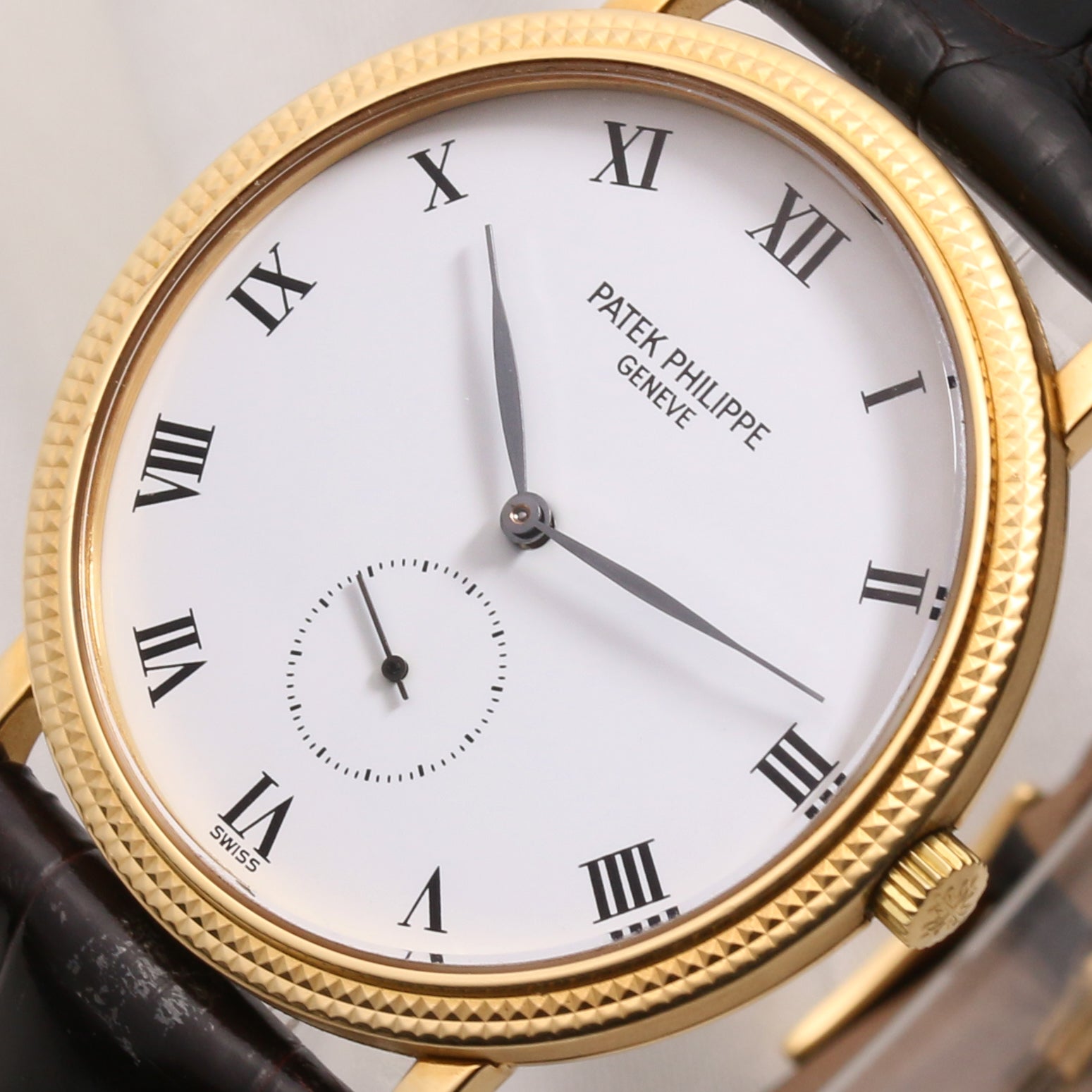 Patek Philippe 3919 18K Yellow Gold Second Hand Watch Collectors 4