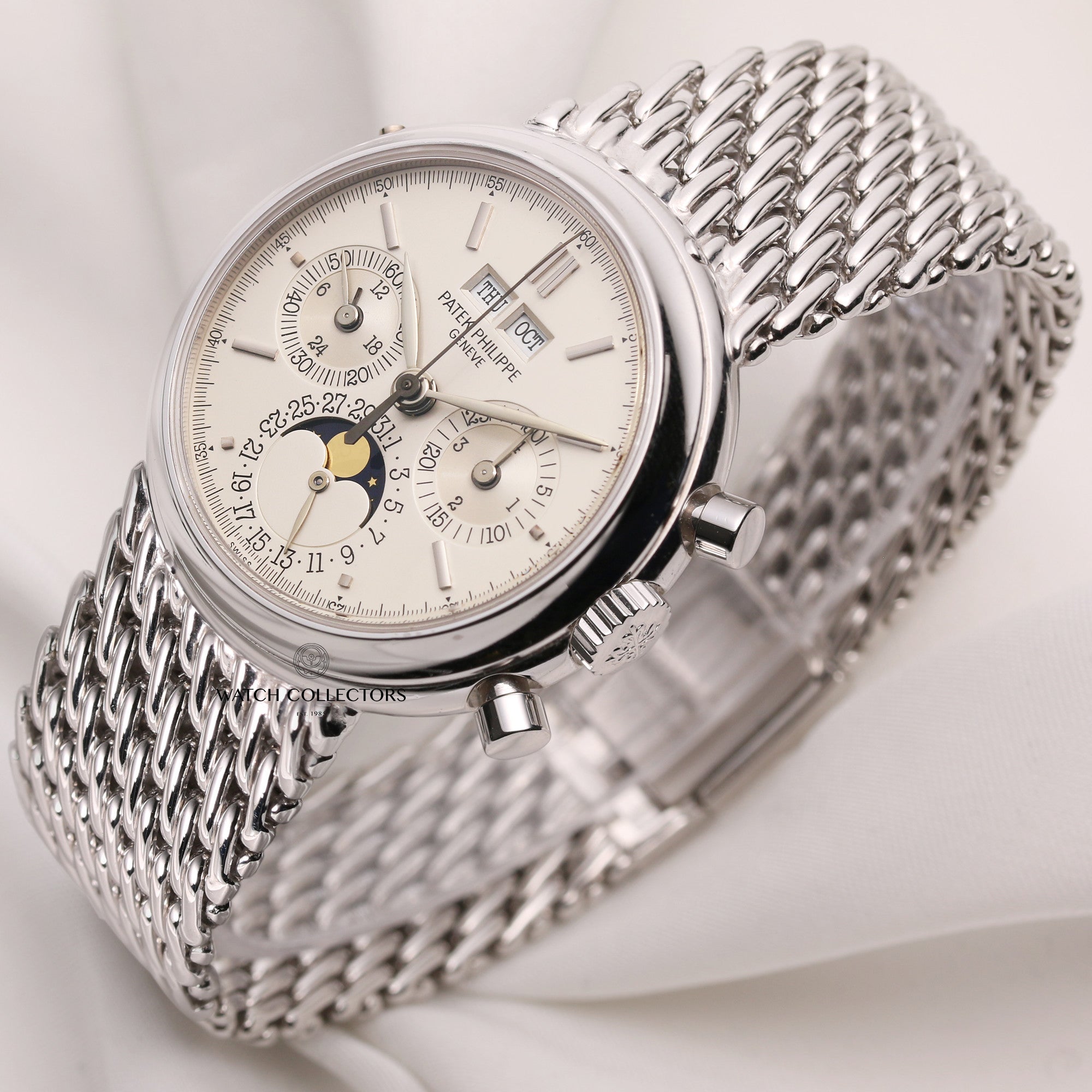 Patek-Philippe-3970-002-Perpetual-Calendar-18K-White-Gold-Second-Hand-Watch-Collectors-3