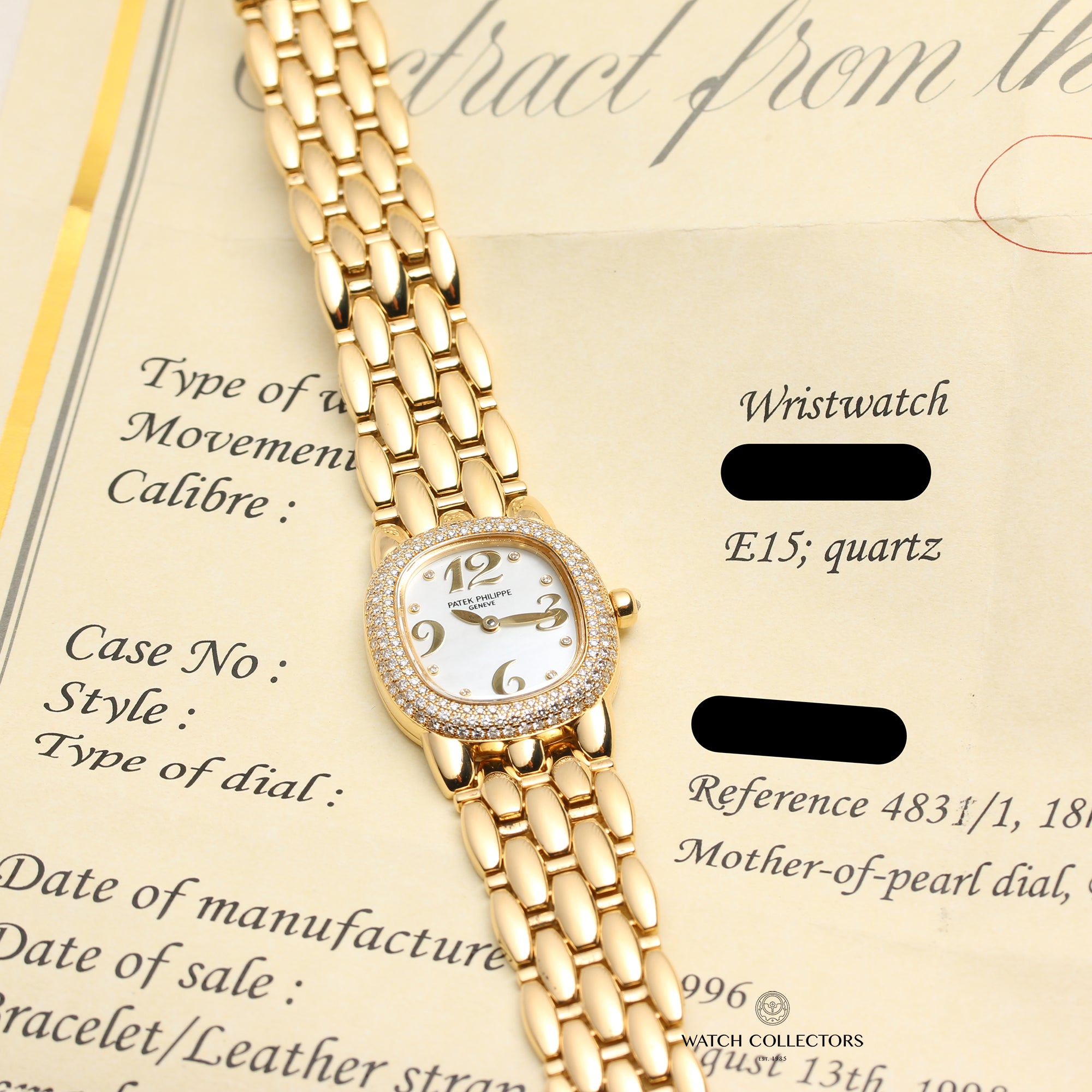 Patek Philippe 4831 MOP 18K Yellow Gold Second Hand Watch Collectors 9