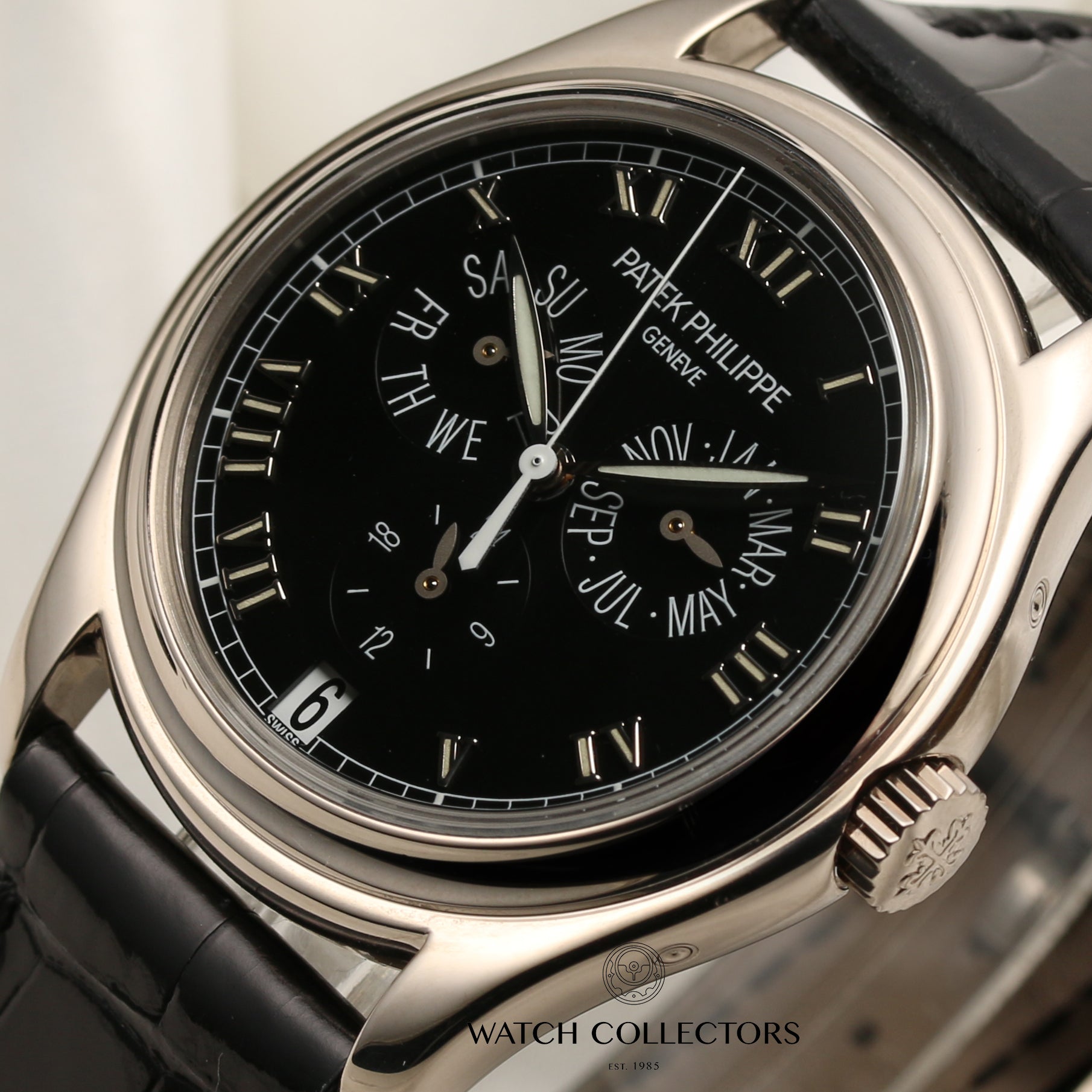 Patek Philippe 5035 Annual Calendar 18K White Gold Second Hand Watch Collectors 4
