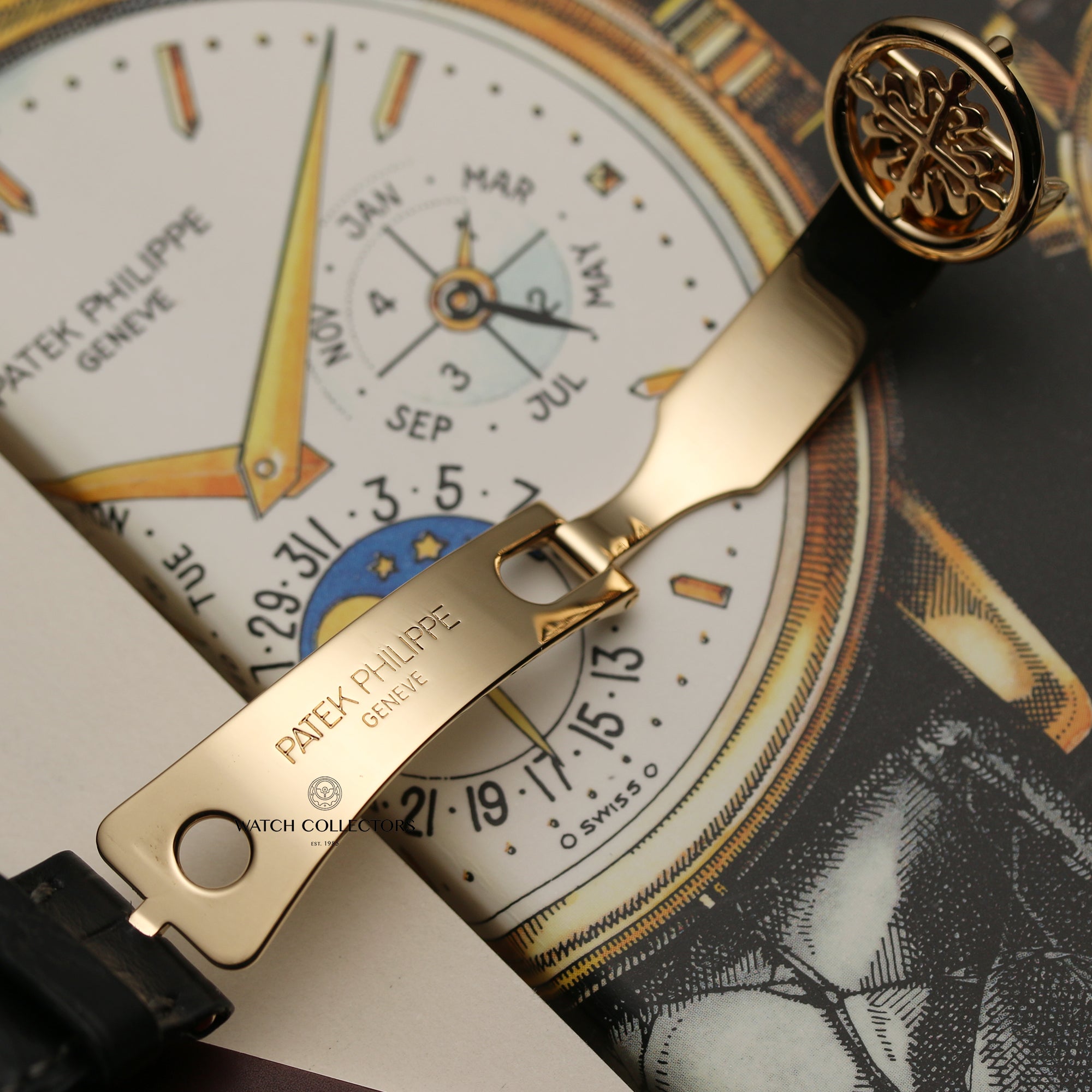 Patek Philippe 5039J Perpetual Calendar 18K Yellow Gold Second Hand Watch Collectors 10