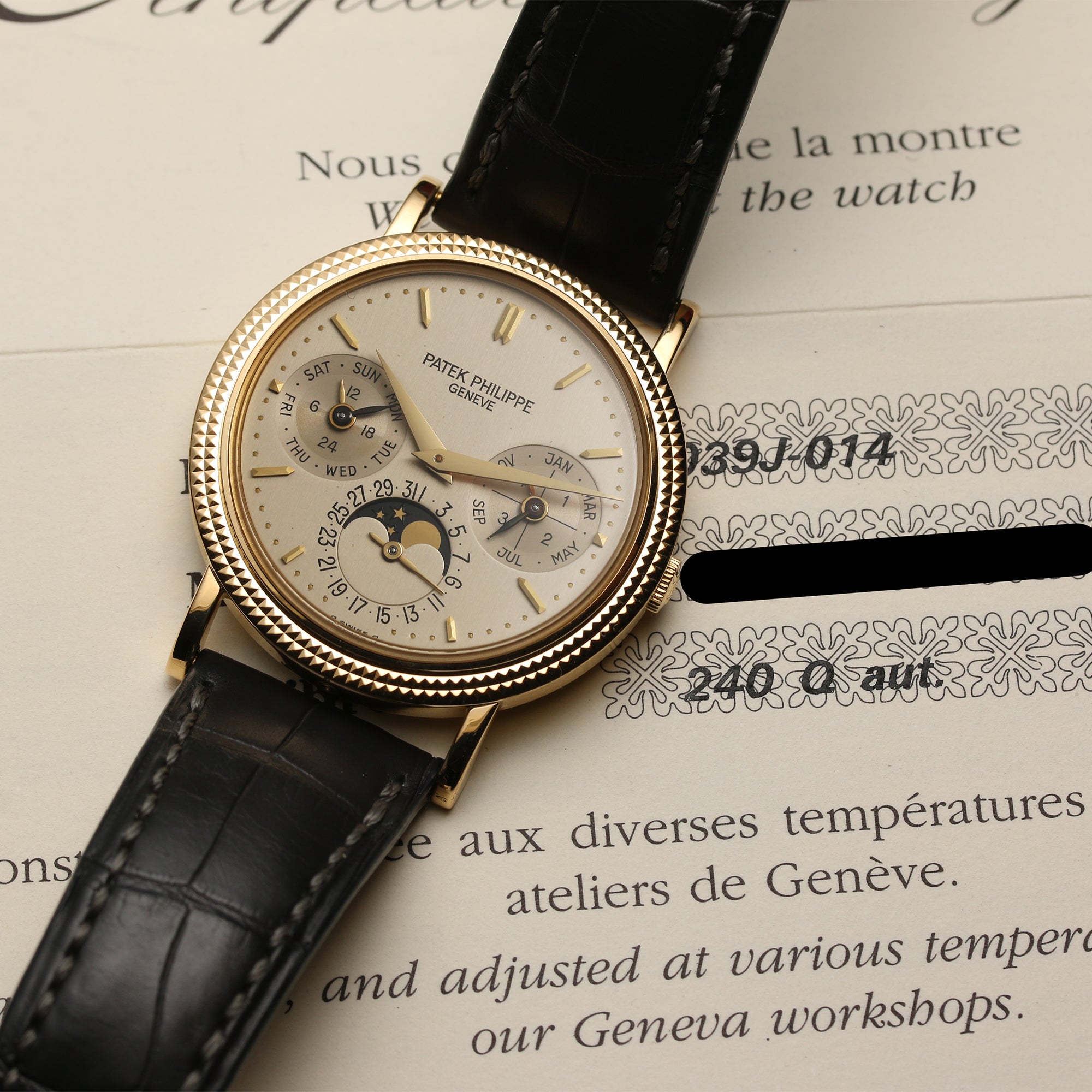 Patek Philippe 5039J Perpetual Calendar 18K Yellow Gold Second Hand Watch Collectors 13
