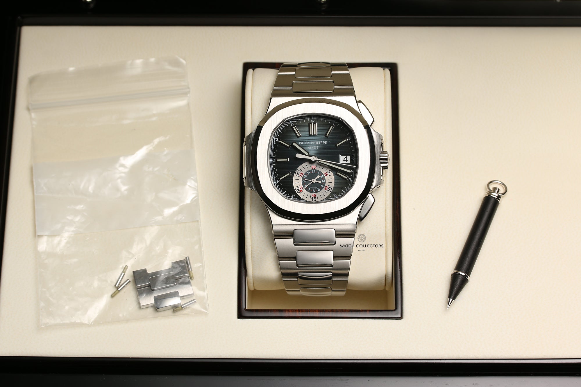 Patek Philippe 5980 1A-001 Chronograph Stainless Steel Second Hand Watch Collectors 18