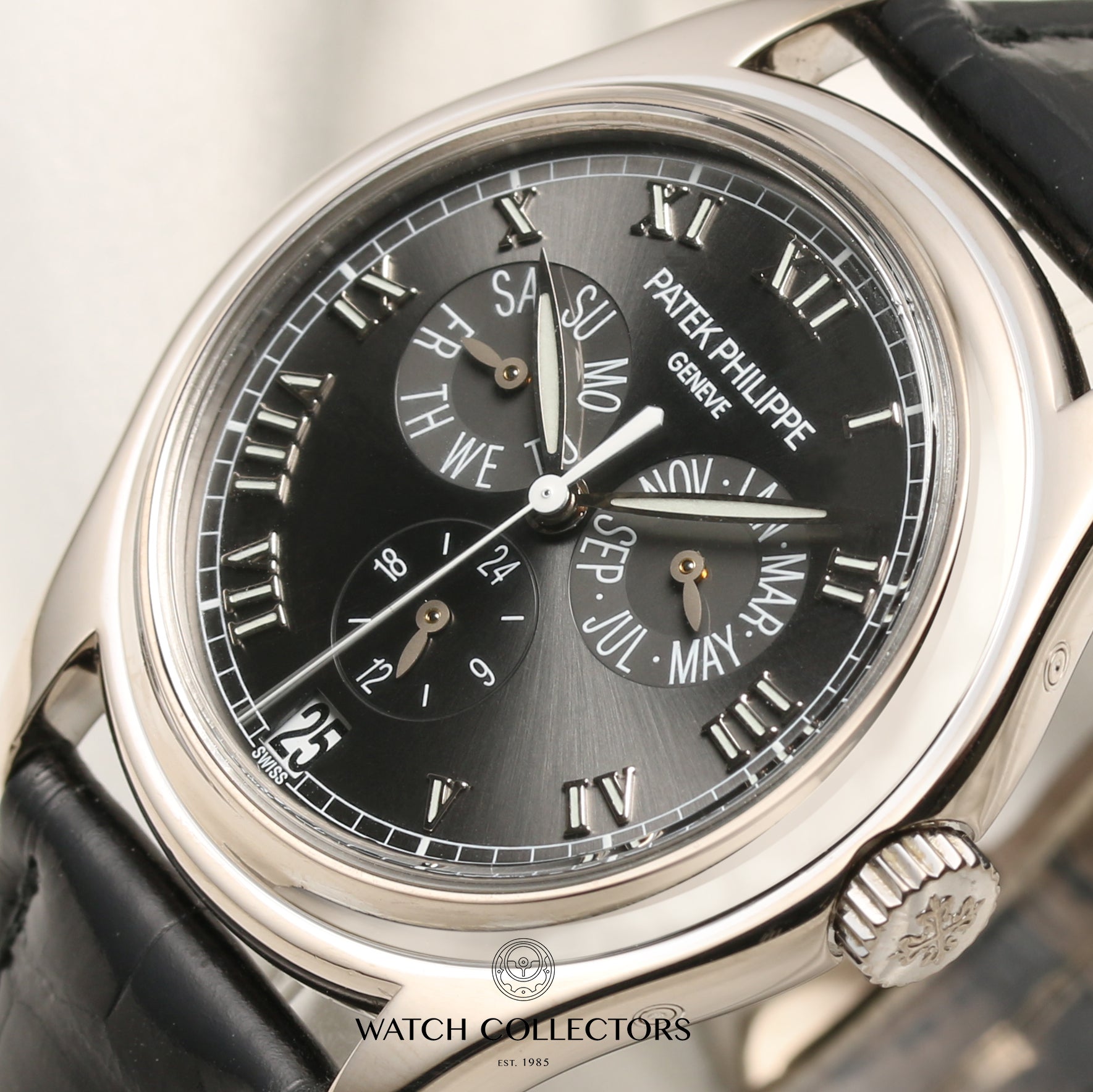 Patek Philippe Annual Calendar 18K White Gold Second Hand Watch Collectors 4