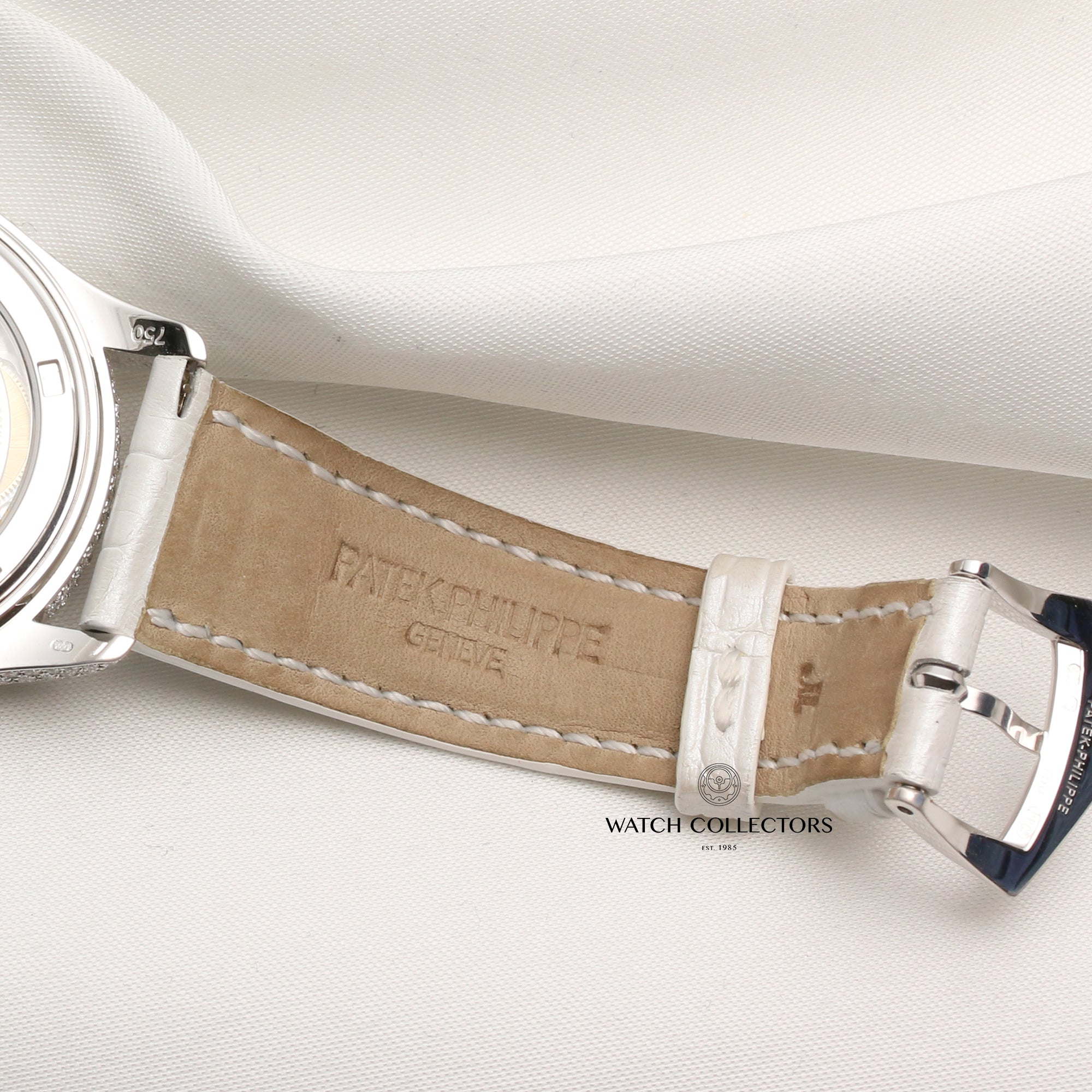 Patek-Philippe-Annual-Calendar-4937G-18K-White-Gold-Mother-of-Pearl-Dial-Factory-Diamond-Bezel-Case-Second-Hand-Watch-Collectors-9