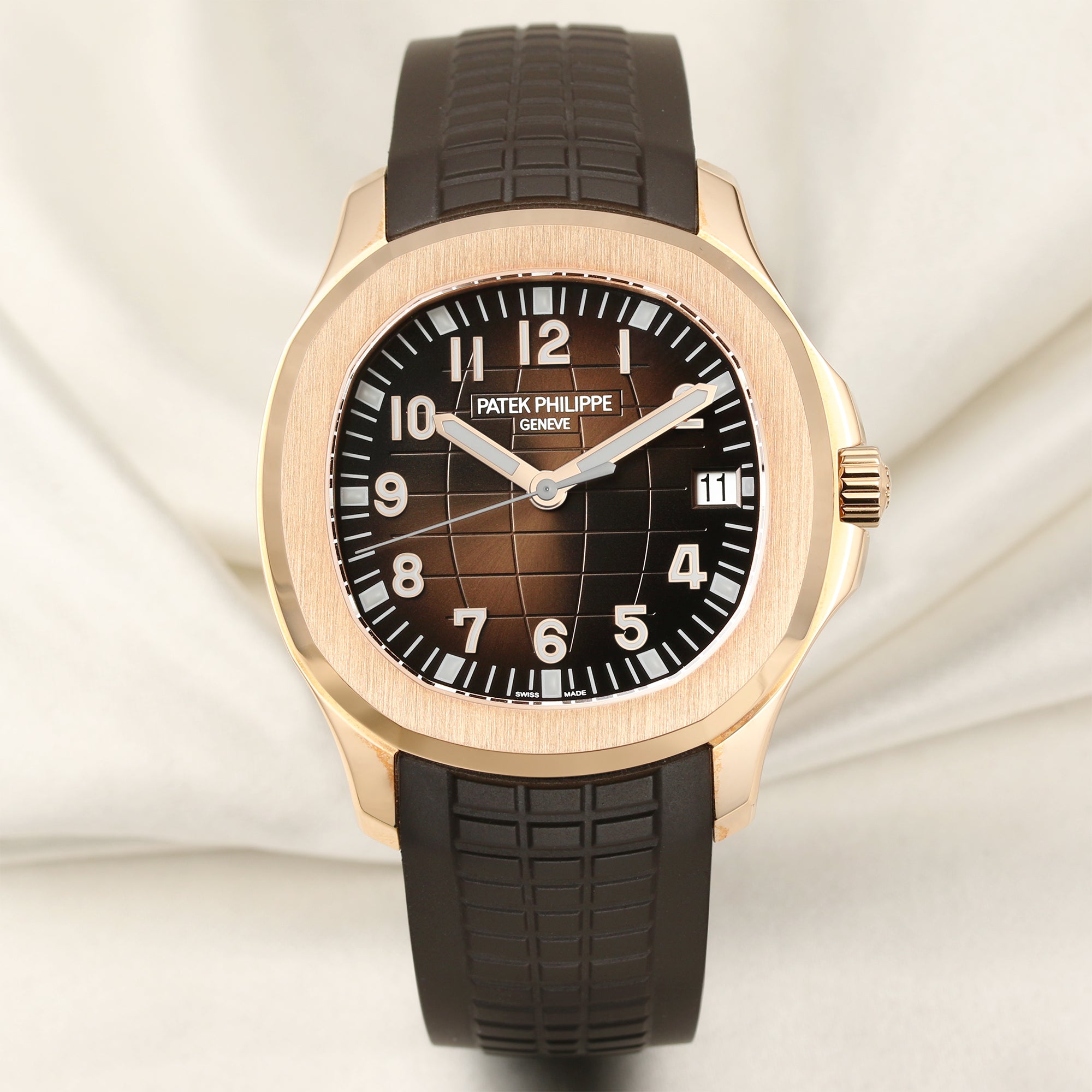 Patek Philippe Aquanaut 5167R 18K Rose Gold Chocolate Dial Second Hand Watch Collectors 1