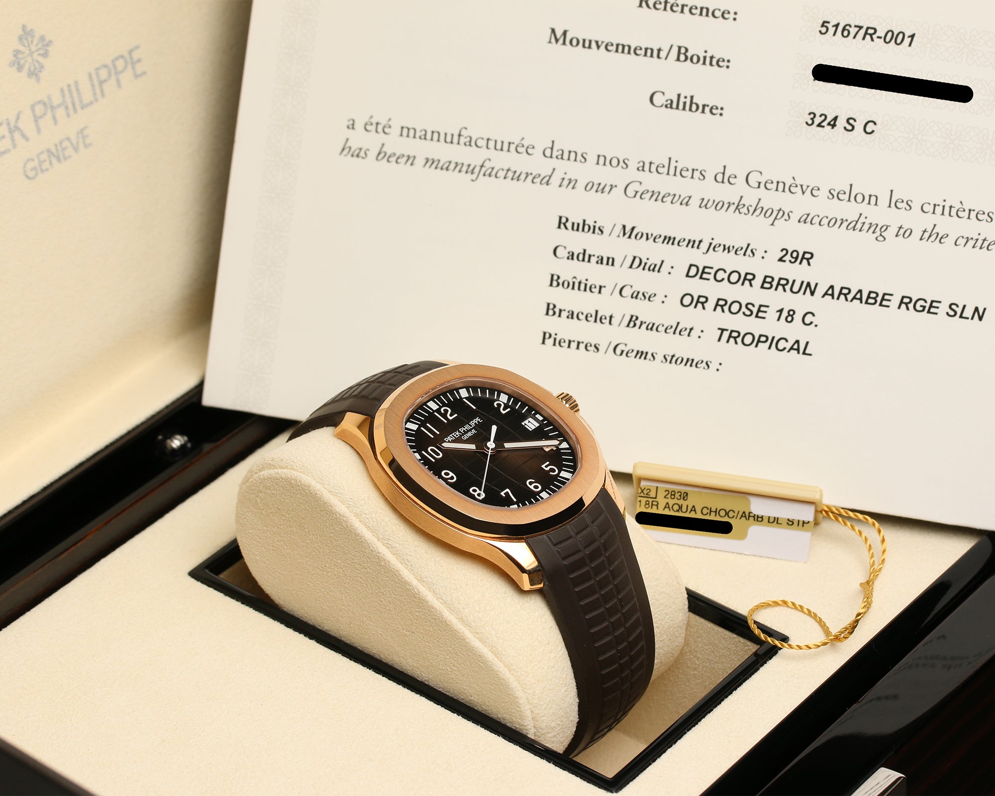 Patek Philippe Aquanaut 5167R 18K Rose Gold Chocolate Dial Second Hand Watch Collectors 10