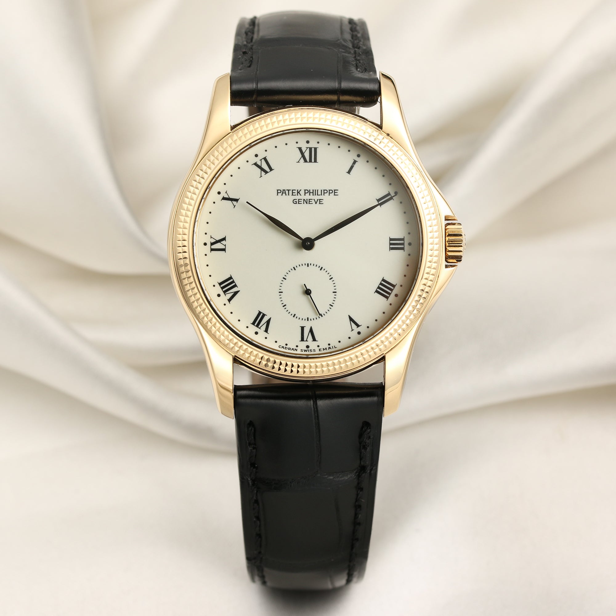 Patek Philippe Calatrava 18K Yellow Gold Second Hand Watch Collectors 1